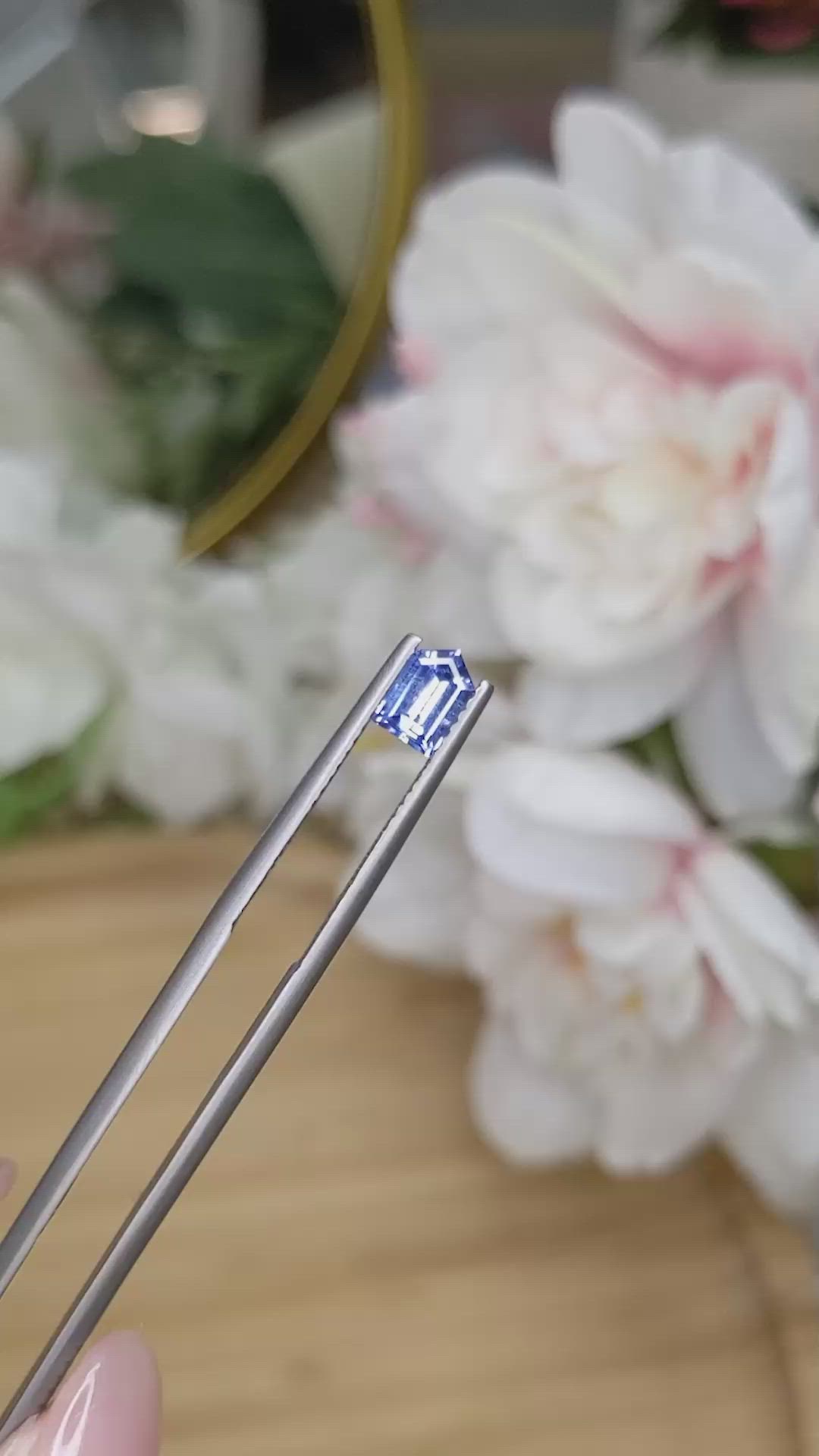 0.68 Ct. Blue Sapphire from Ceylon (Sri Lanka) Size Video