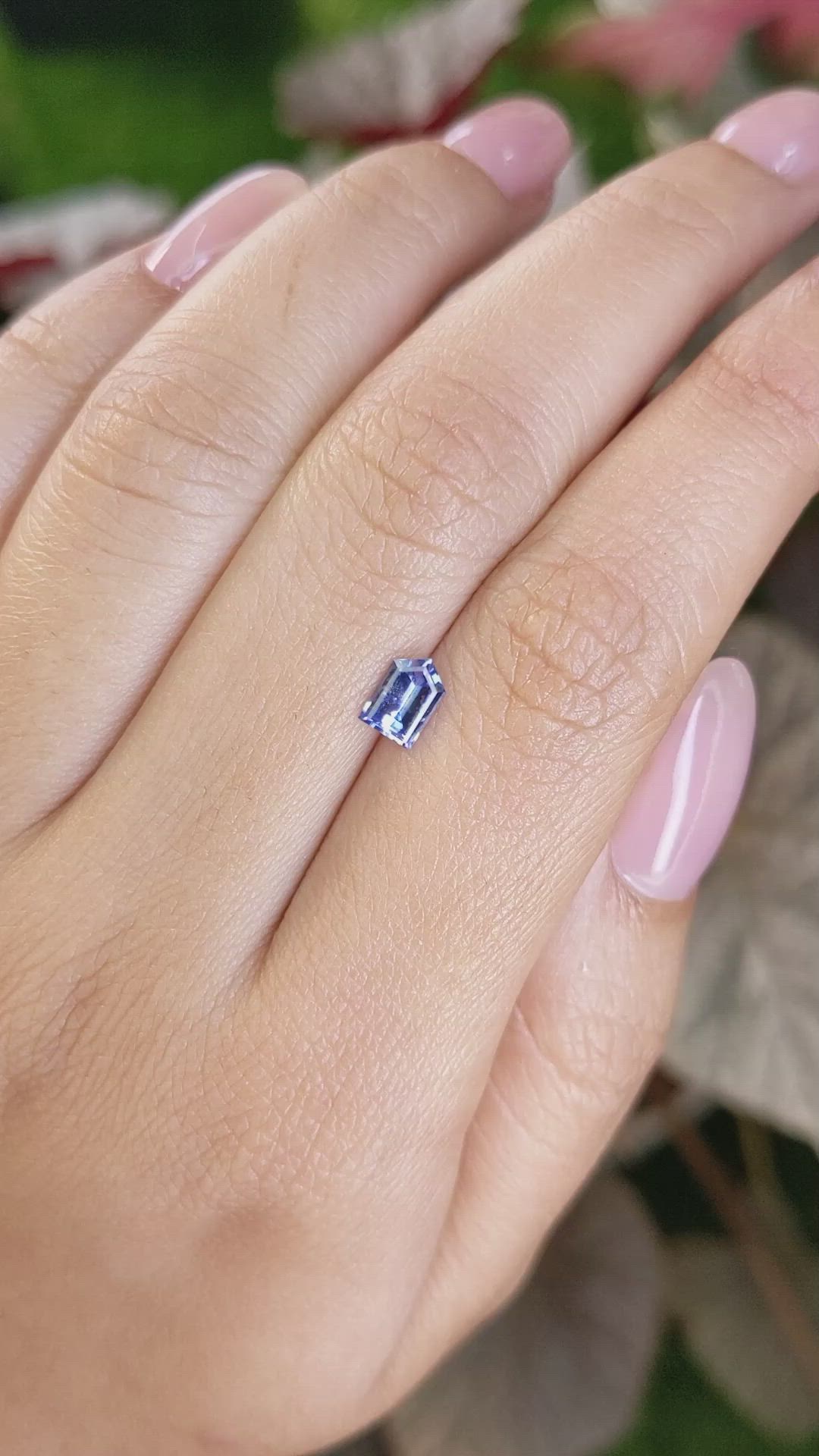 0.68 Ct. Blue Sapphire from Ceylon (Sri Lanka) Size Video