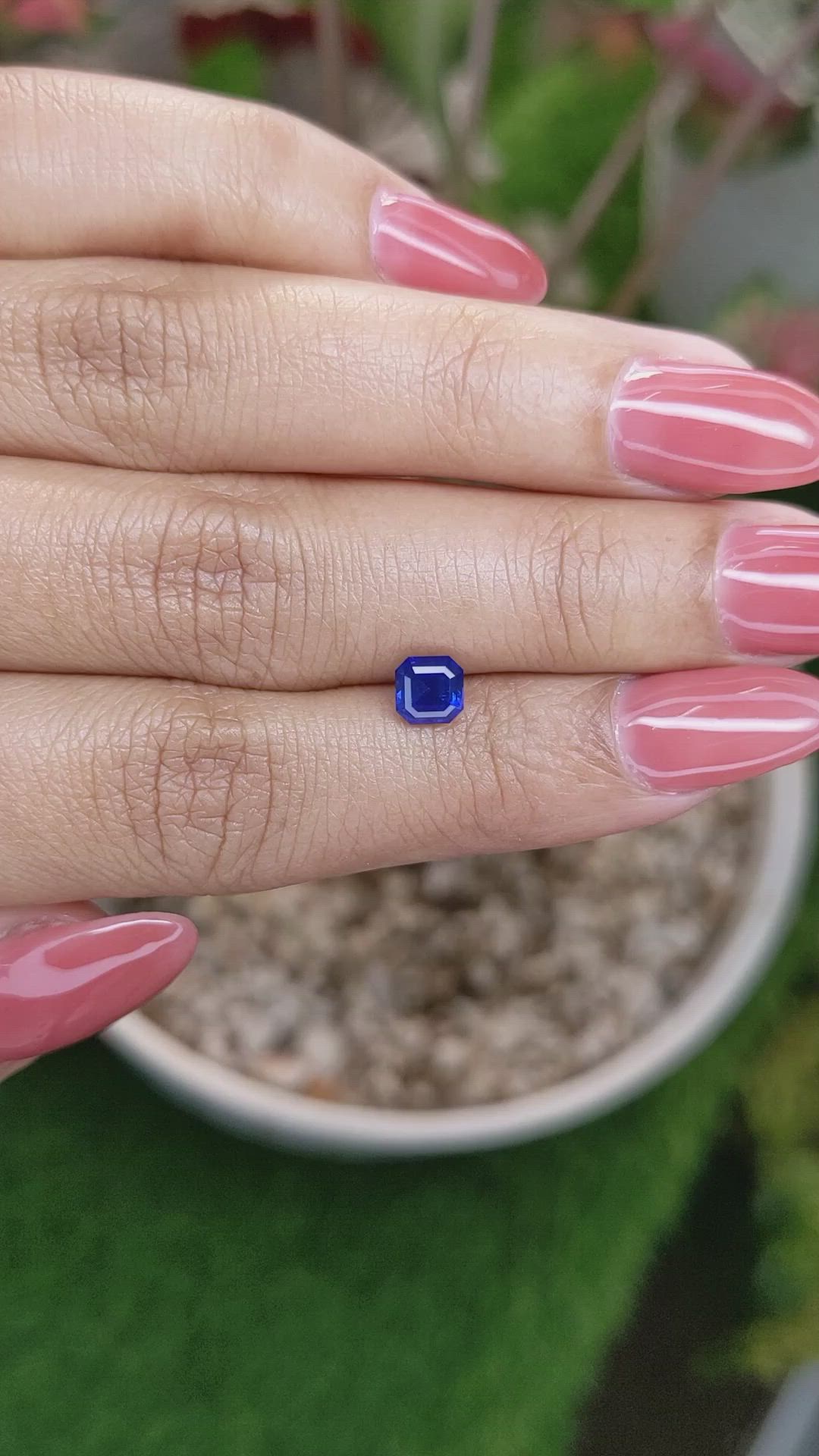 0.95 Ct. Blue Sapphire from Ceylon (Sri Lanka) Size Video