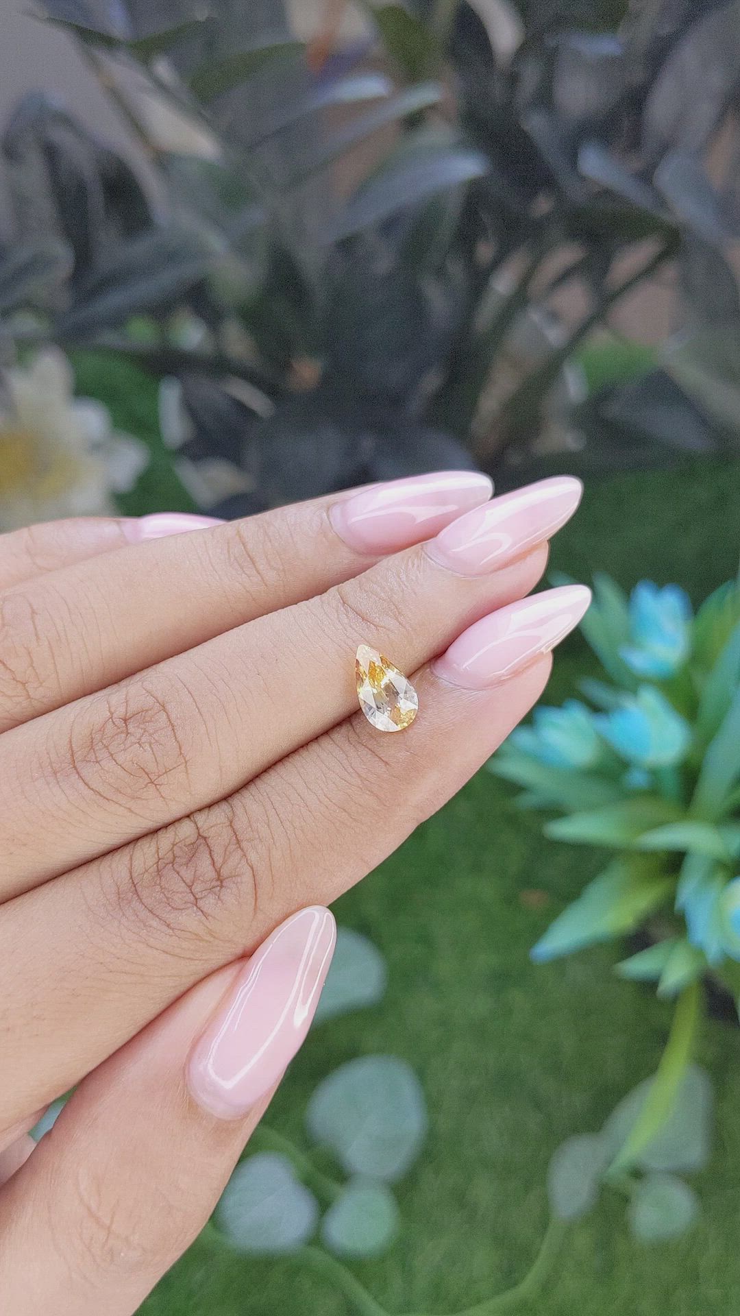 1.53 Ct. Peach Sapphire from Ceylon (Sri Lanka) Size Video