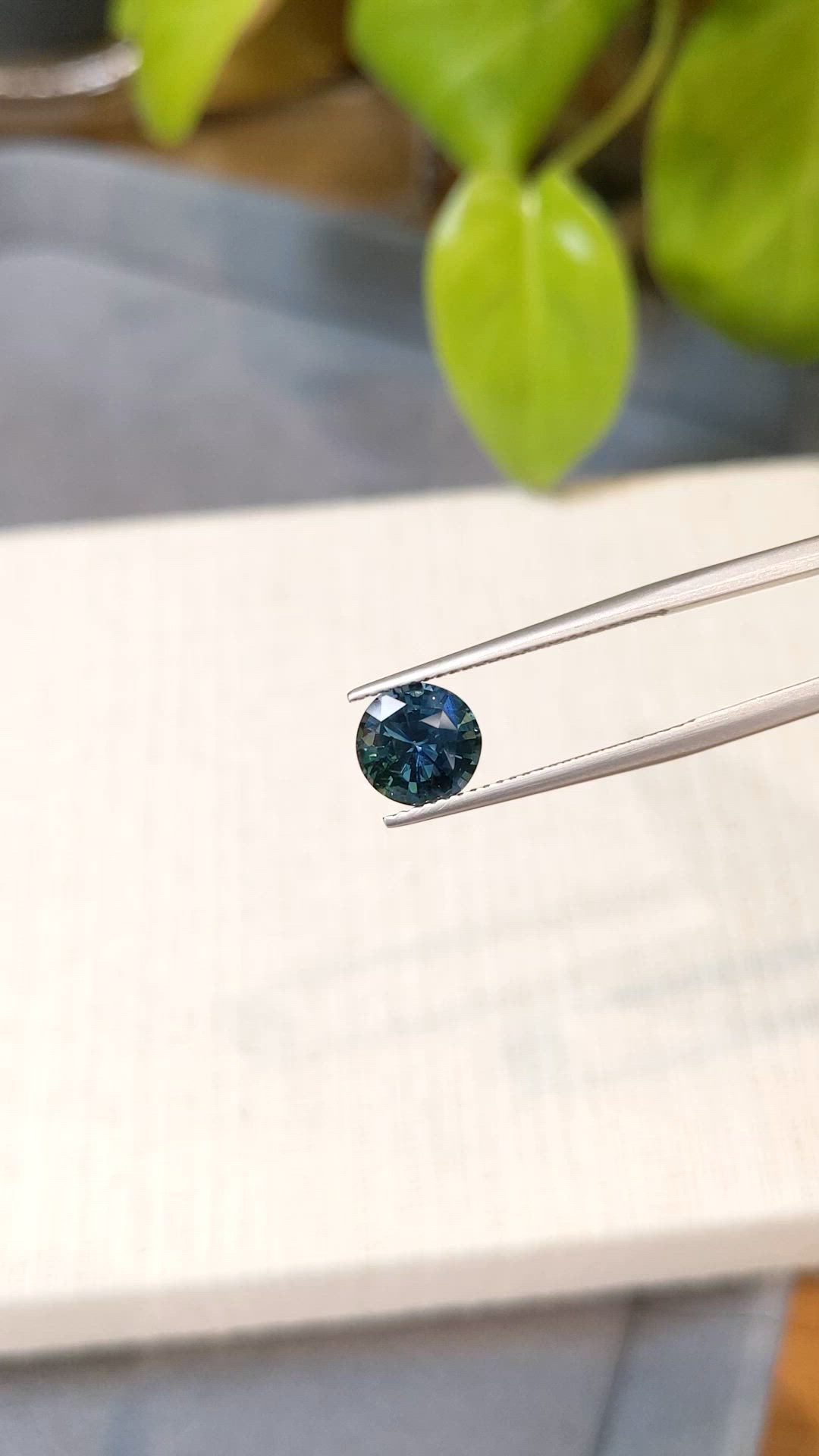 2.04 Ct. Greenish Blue Sapphire from Madagascar Size Video