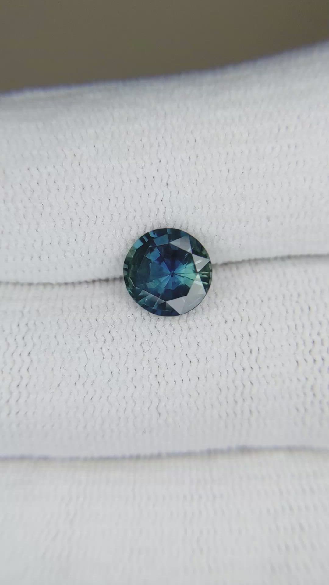 2.04 Ct. Greenish Blue Sapphire from Madagascar Size Video