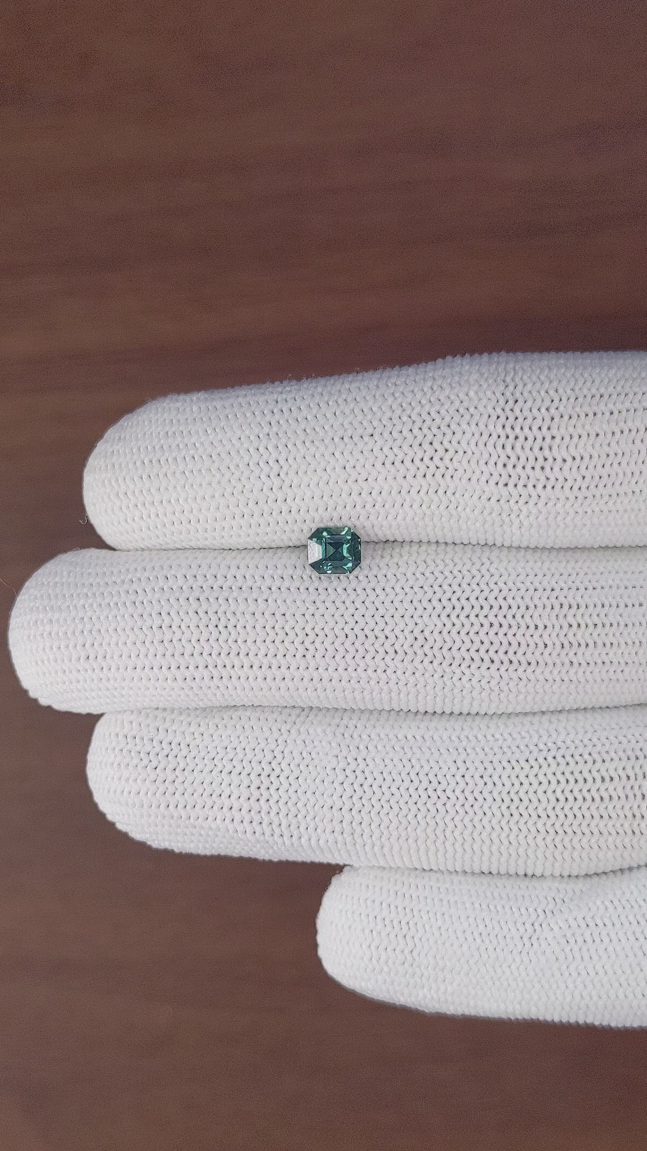 0.83 Ct. Greenish Blue Sapphire from Madagascar Size Video