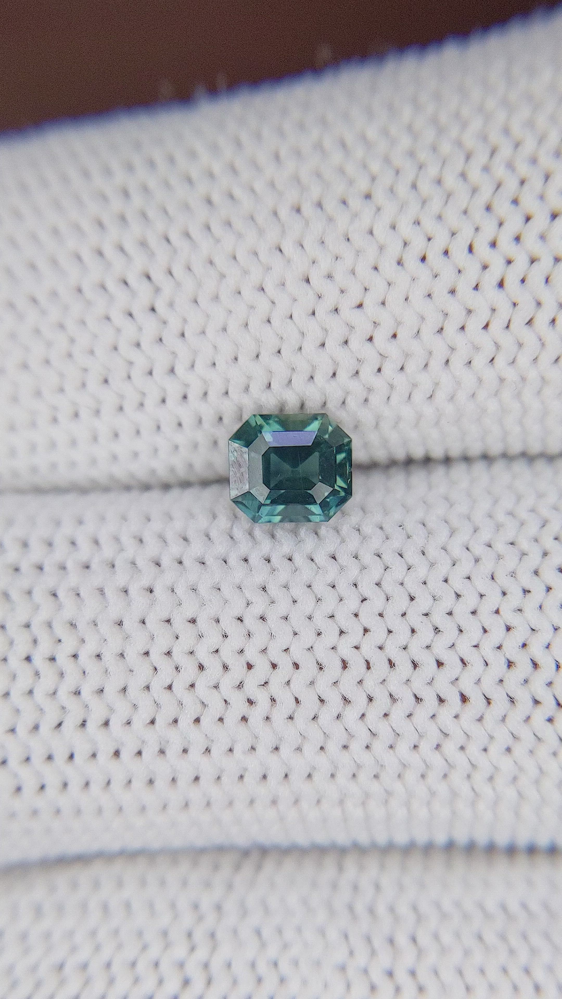 0.83 Ct. Greenish Blue Sapphire from Madagascar Size Video