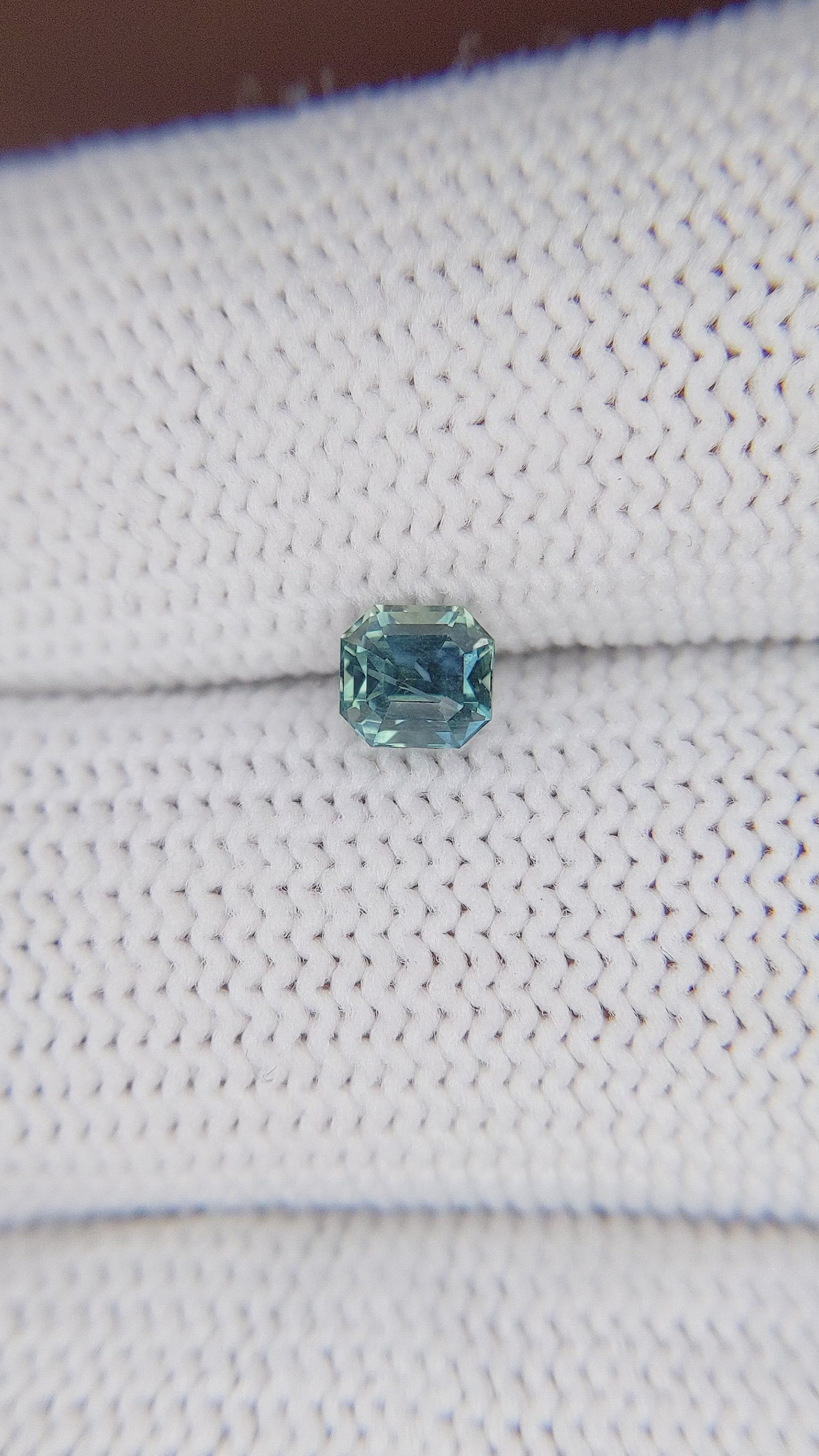 0.62 Ct. Greenish Blue Sapphire from Madagascar Size Video