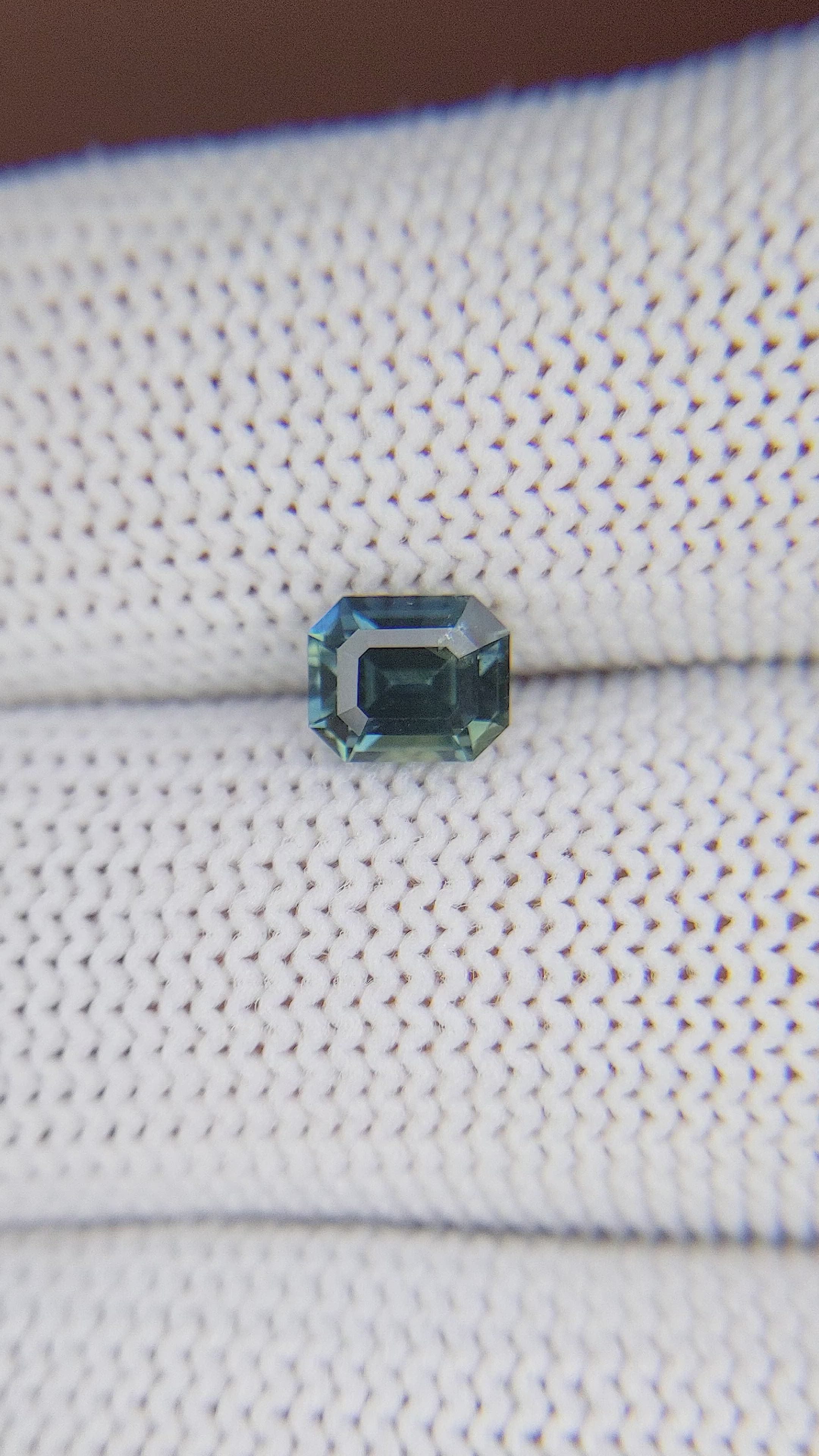 1.08 Ct. Greenish Blue Sapphire from Madagascar Size Video