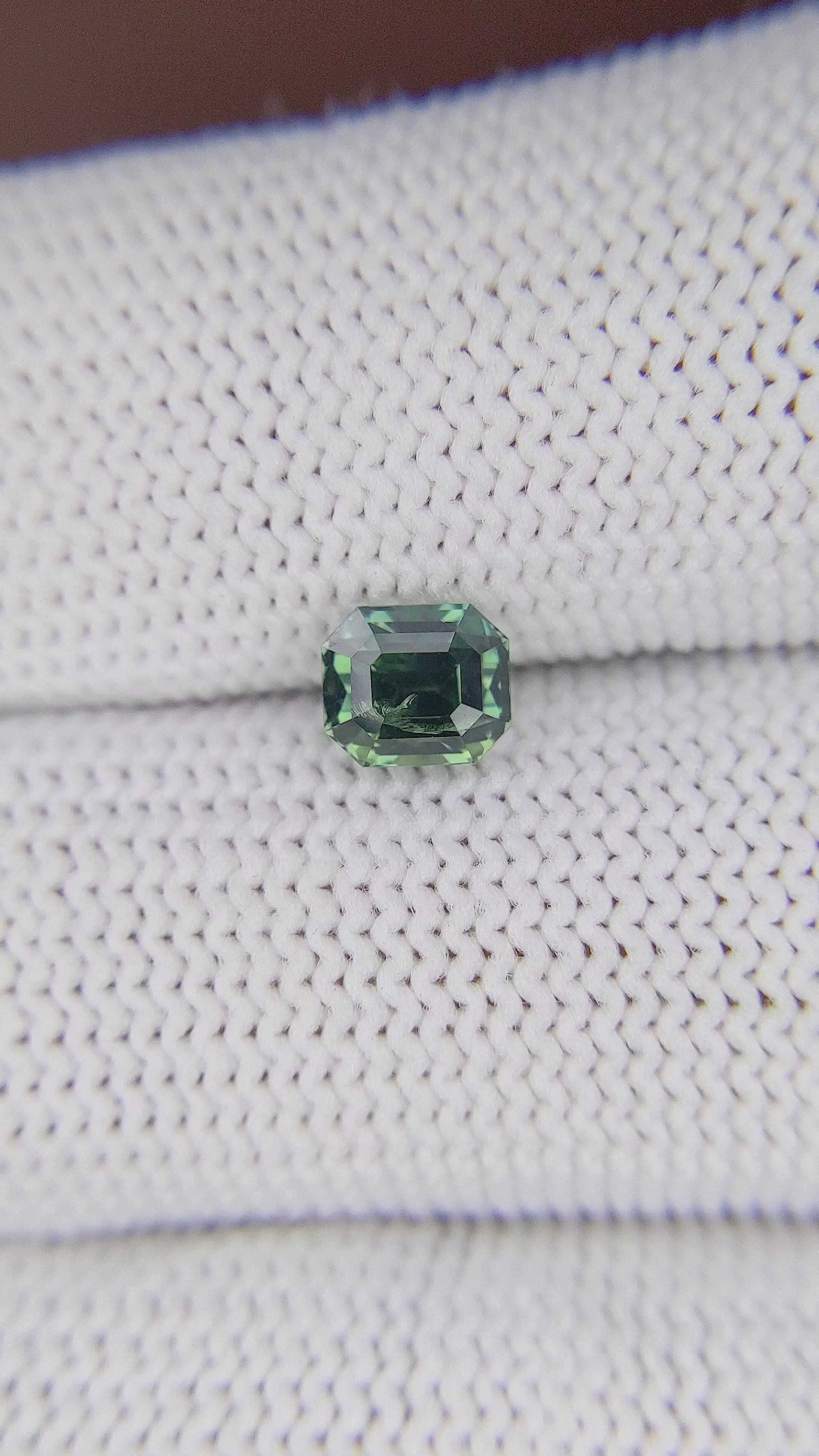1.13 Ct. Bluish Green Sapphire from Madagascar Size Video