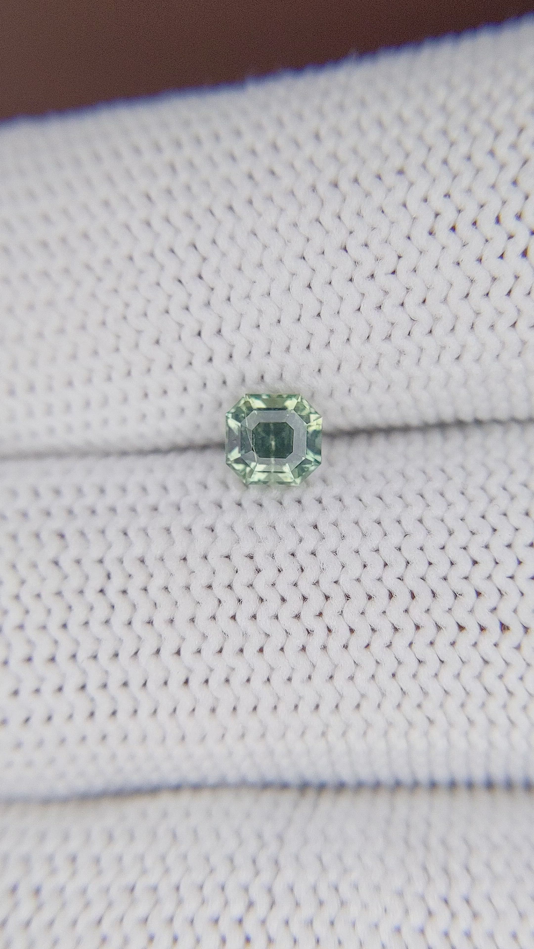 0.61 Ct. Bluish Green Sapphire from Madagascar Size Video