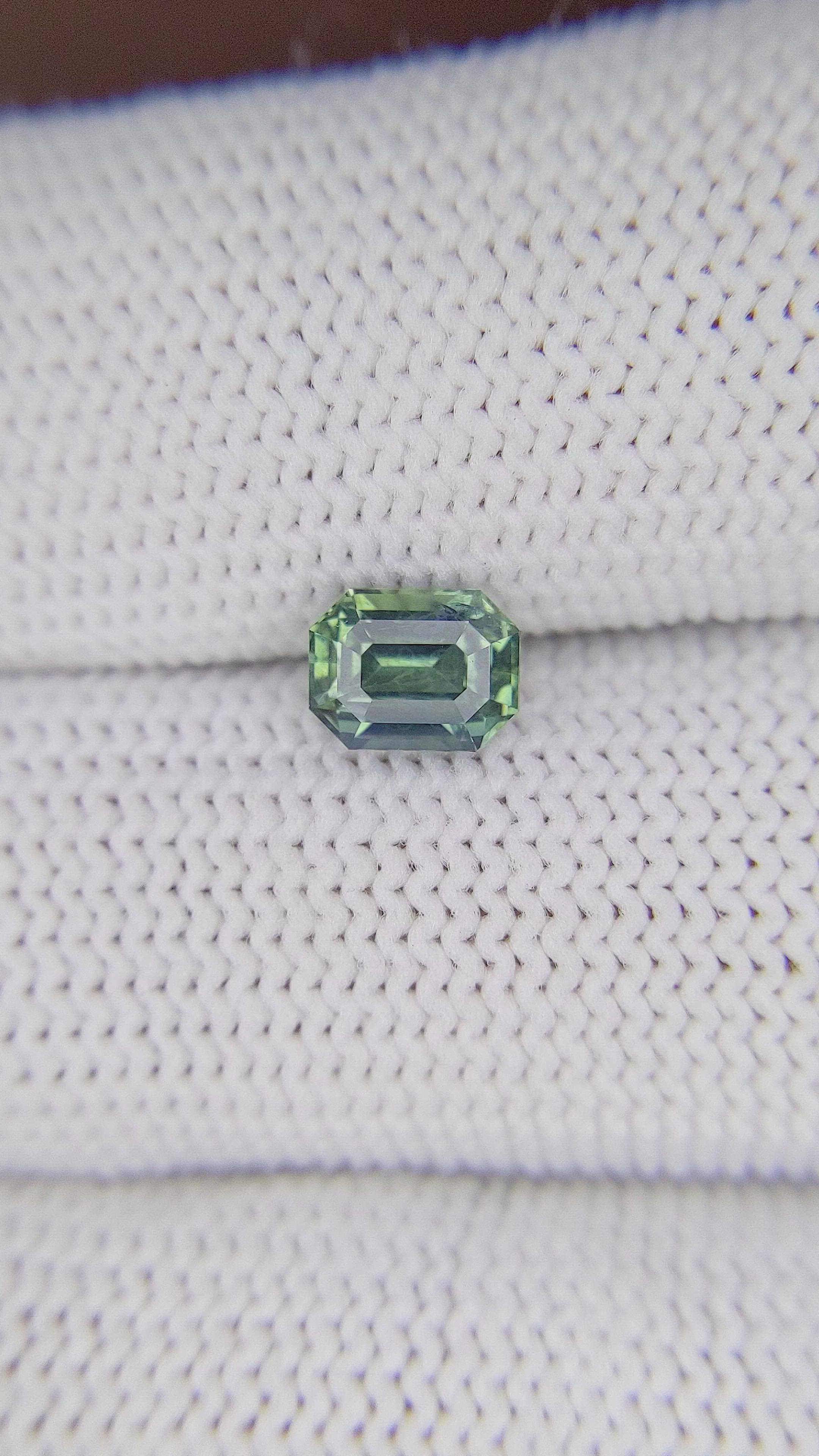 1.09 Ct. Yellowish Green Sapphire from Madagascar Size Video
