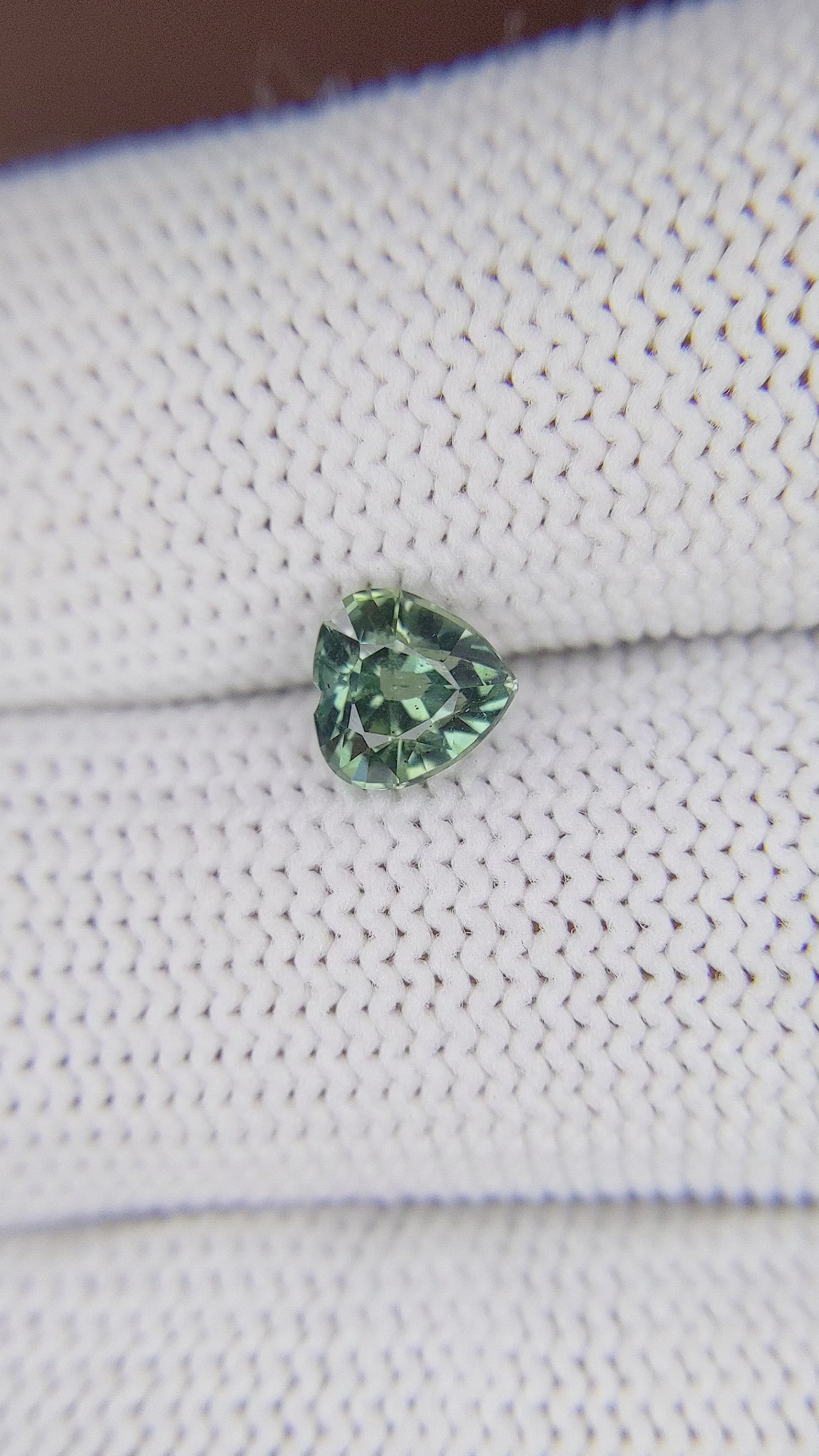 1.16 Ct. Bluish Green Sapphire from Madagascar Size Video