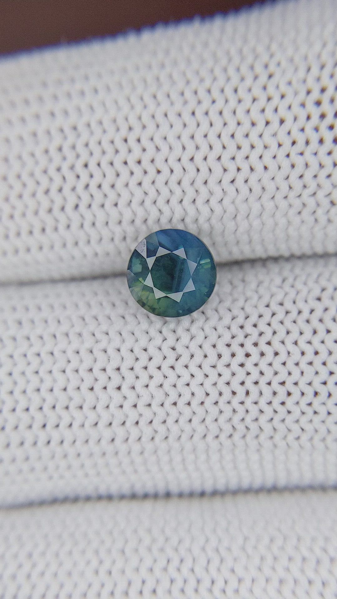 1.58 Ct. Greenish Blue Sapphire from Madagascar Size Video