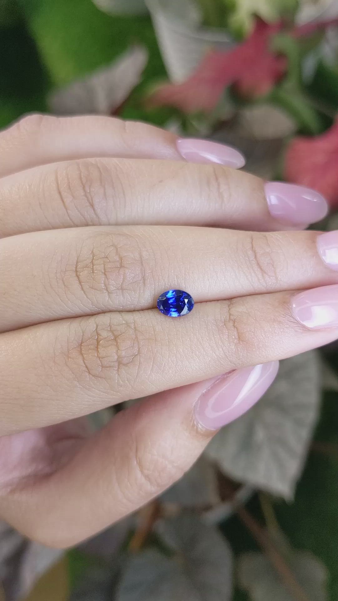 1.10 Ct. Blue Sapphire from Ceylon (Sri Lanka) Size Video