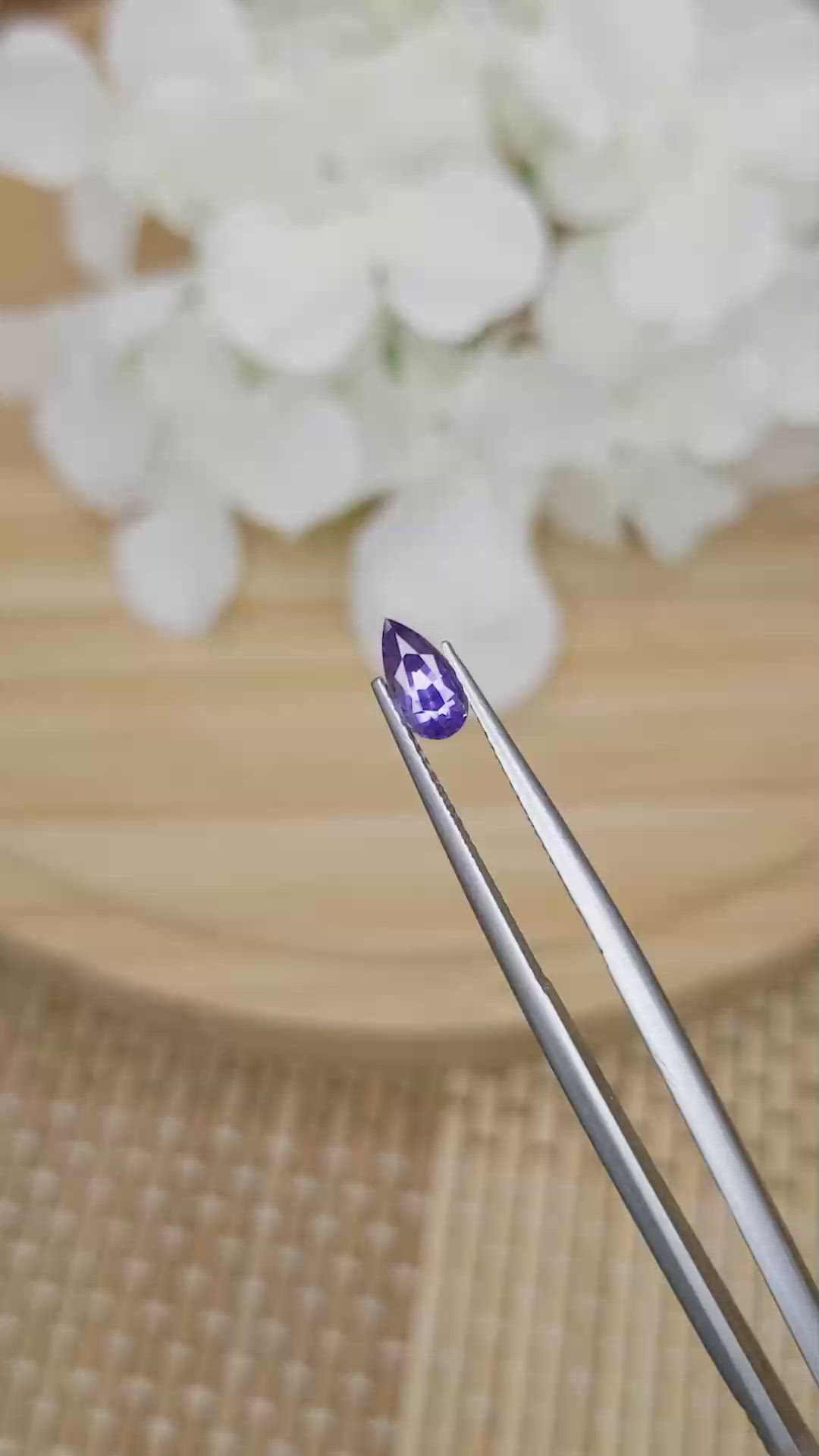0.64 Ct. Purple Sapphire from Ceylon (Sri Lanka) Size Video