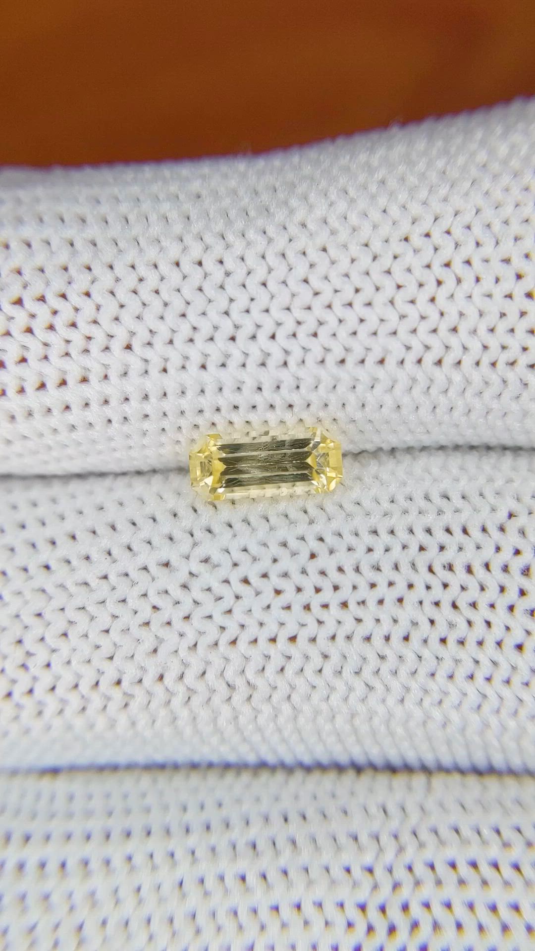 0.83 Ct. Yellow Sapphire from Ceylon (Sri Lanka) Size Video