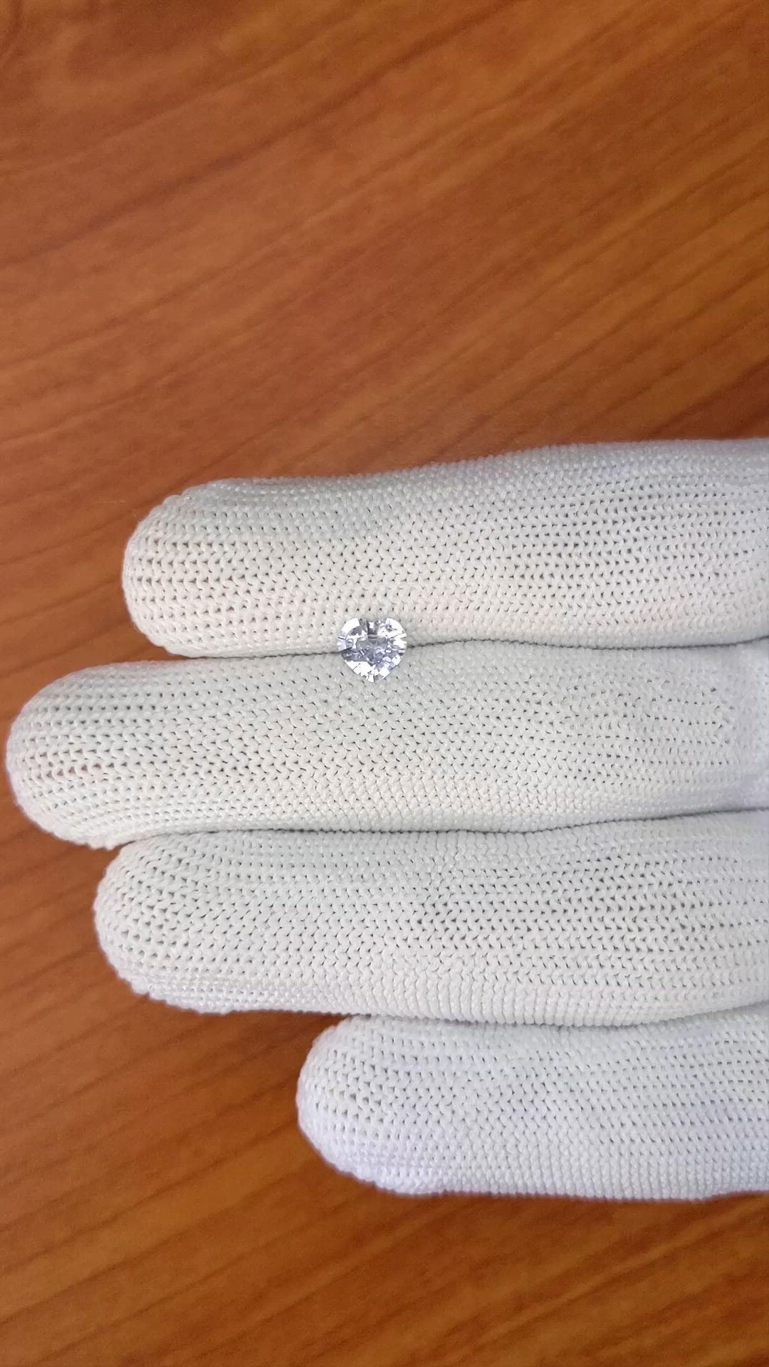 0.69 Ct. Greyish Blue Sapphire from Ceylon (Sri Lanka) Size Video