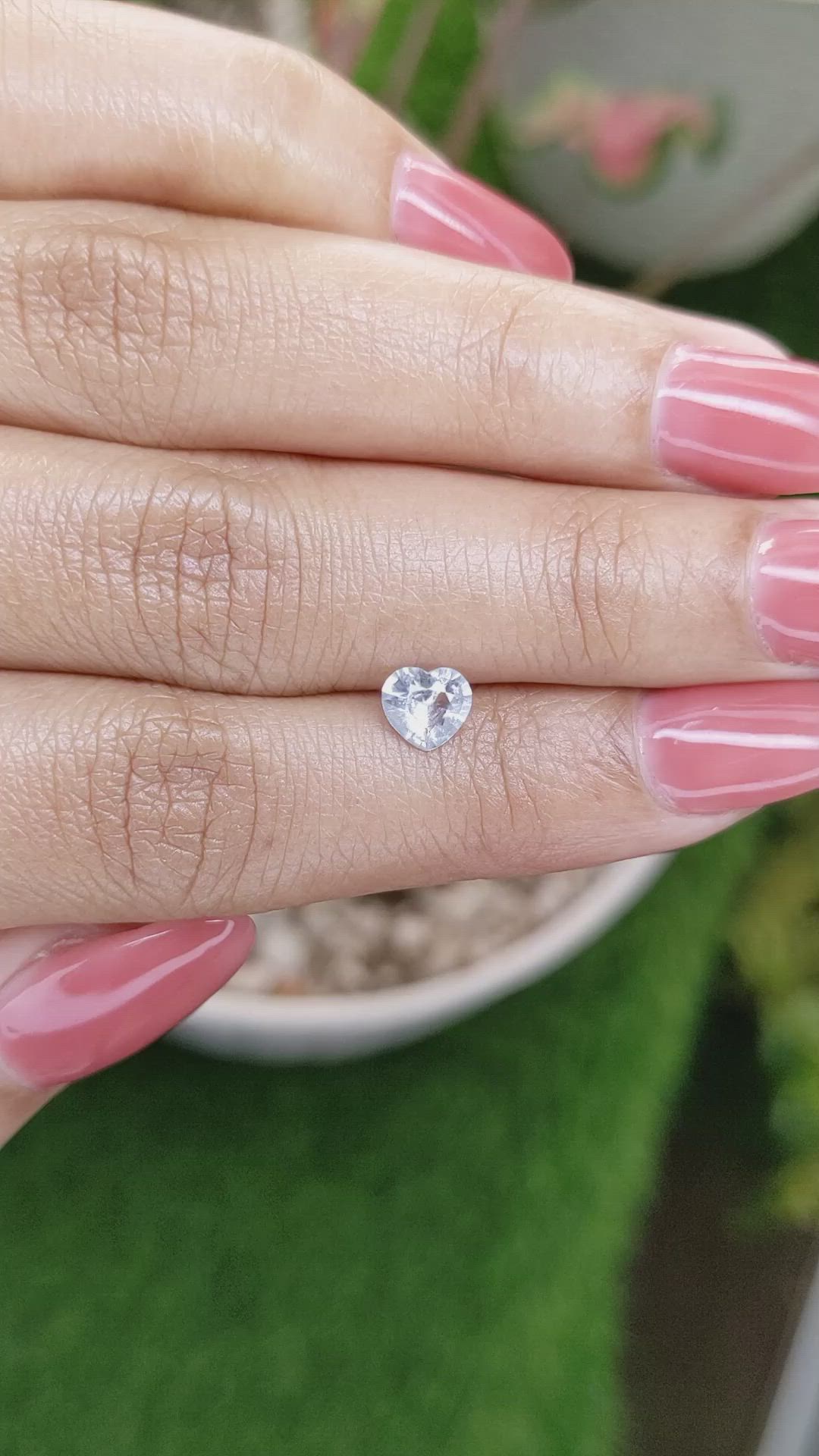 0.69 Ct. Greyish Blue Sapphire from Ceylon (Sri Lanka) Size Video
