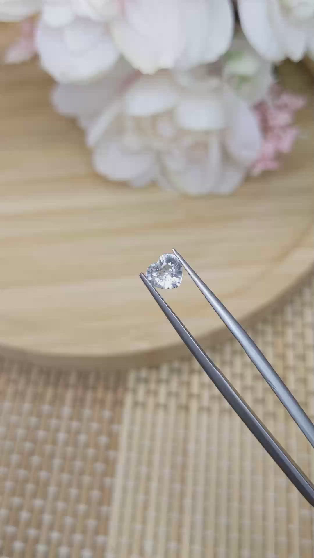 0.69 Ct. Greyish Blue Sapphire from Ceylon (Sri Lanka) Size Video