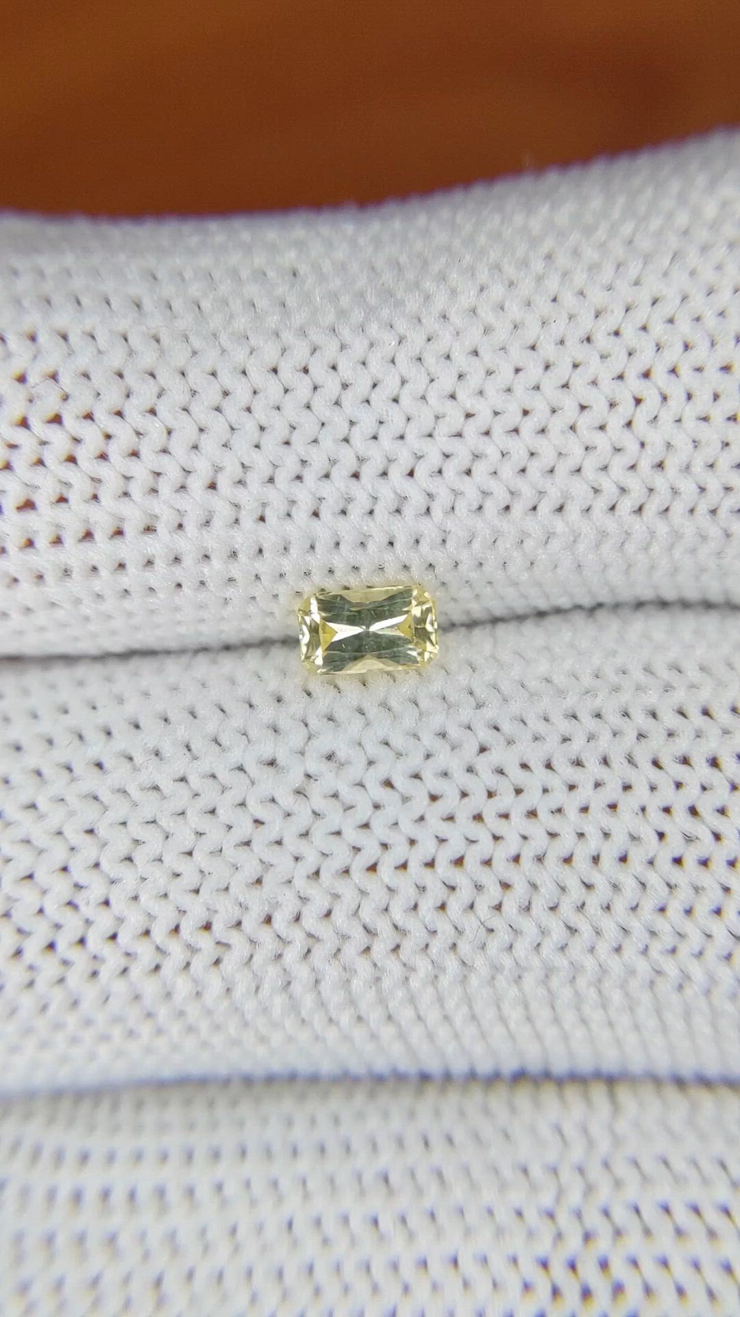 0.38 Ct. Yellow Sapphire from Ceylon (Sri Lanka) Size Video