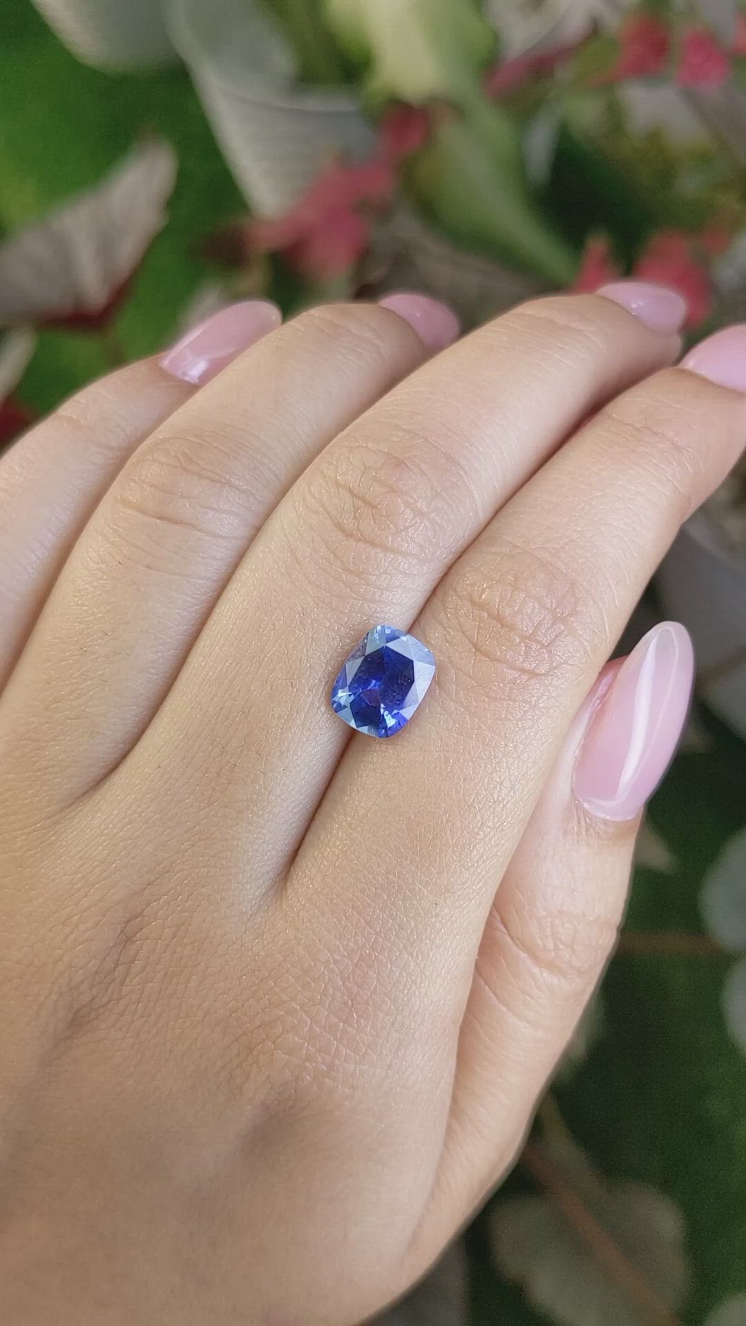 3.03 Ct. Blue Sapphire from Ceylon (Sri Lanka) Size Video