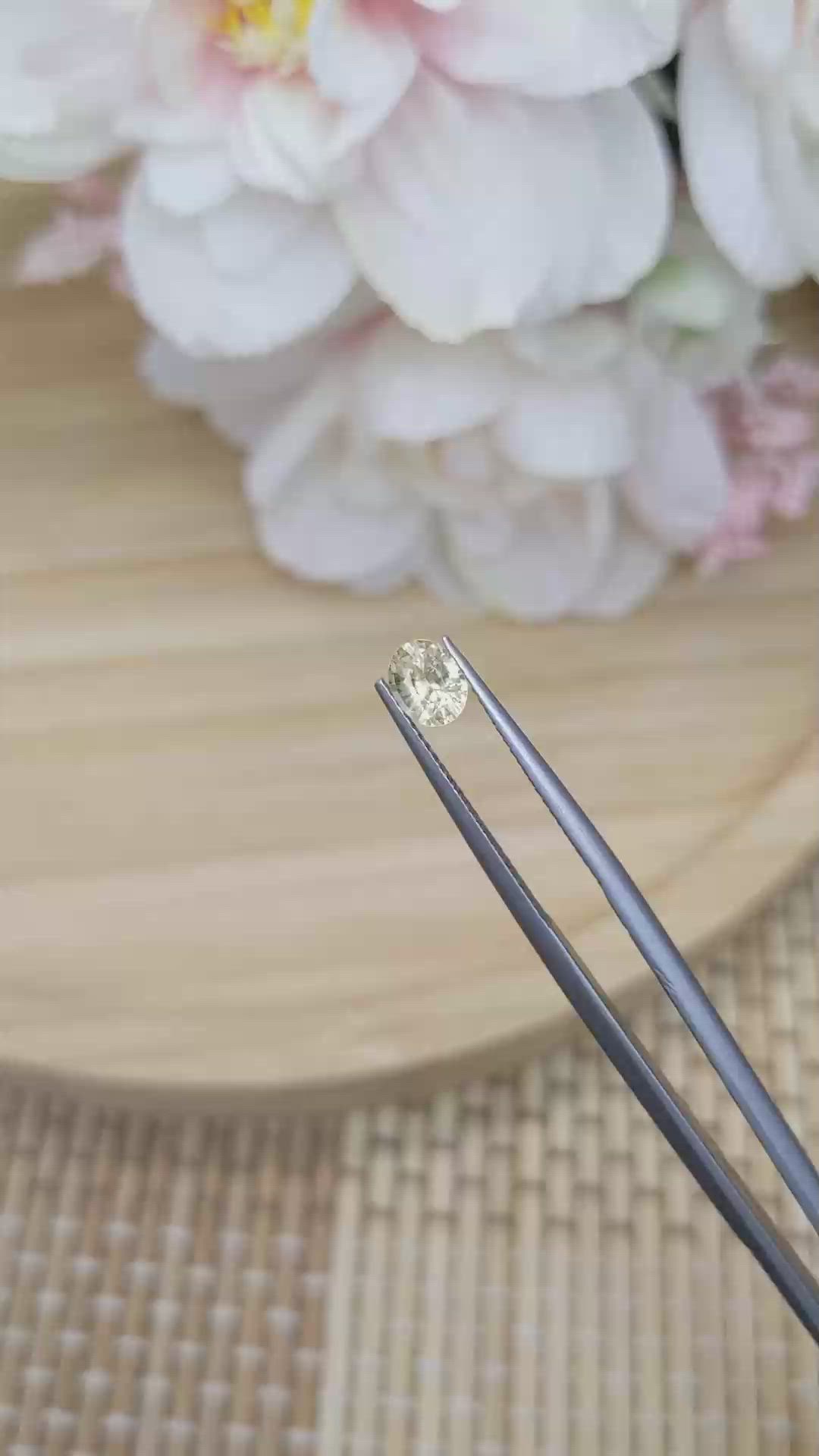 0.67 Ct. Yellow Sapphire from Ceylon (Sri Lanka) Size Video