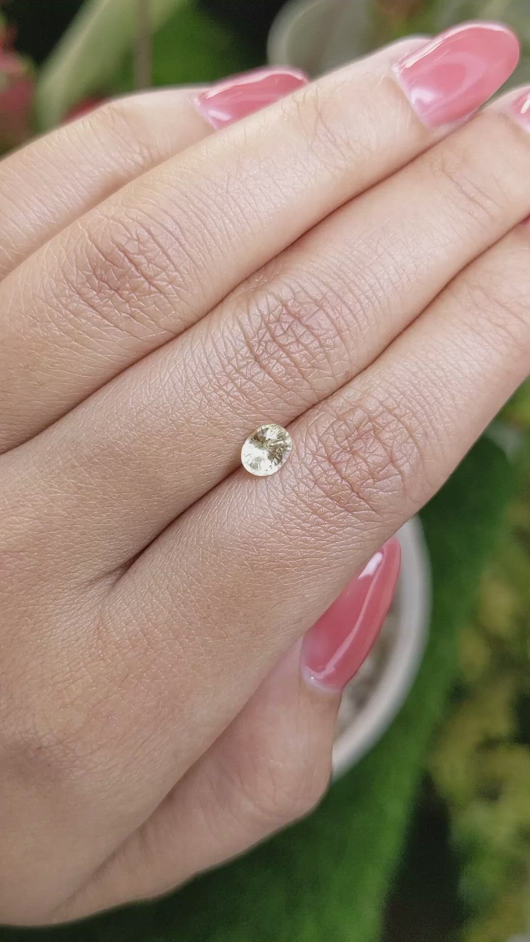 0.67 Ct. Yellow Sapphire from Ceylon (Sri Lanka) Size Video