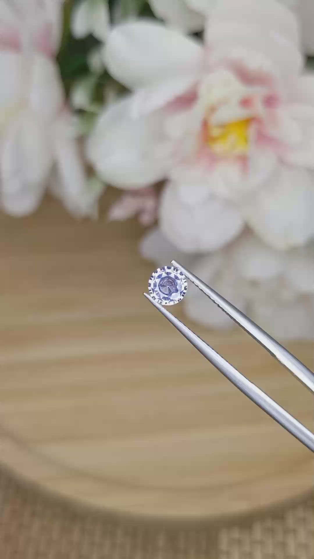 0.65 Ct. Blue Sapphire from Ceylon (Sri Lanka) Size Video