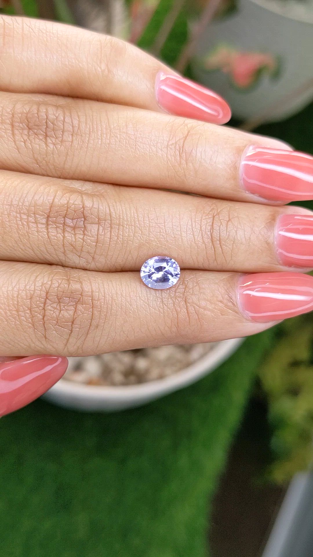 1.26 Ct. Violet Sapphire from Ceylon (Sri Lanka) Size Video
