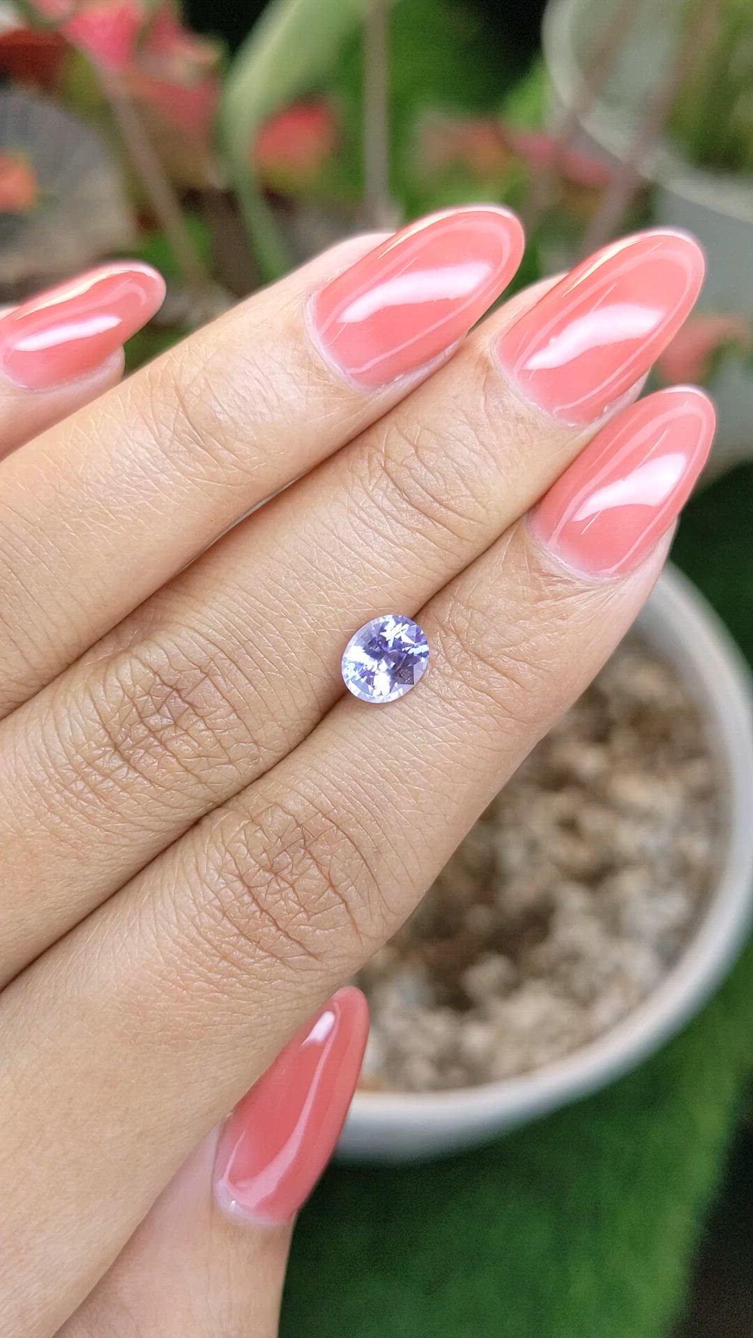 1.26 Ct. Violet Sapphire from Ceylon (Sri Lanka) Size Video