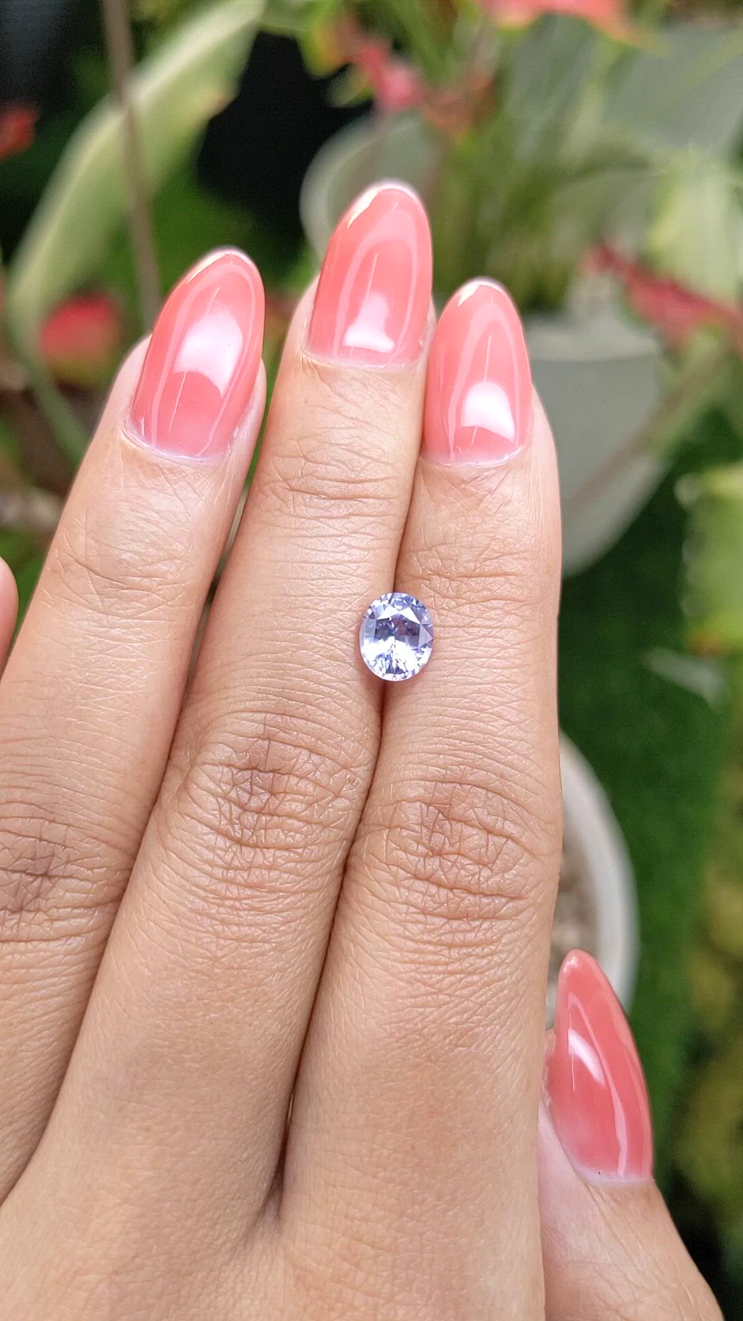 1.26 Ct. Violet Sapphire from Ceylon (Sri Lanka) Size Video