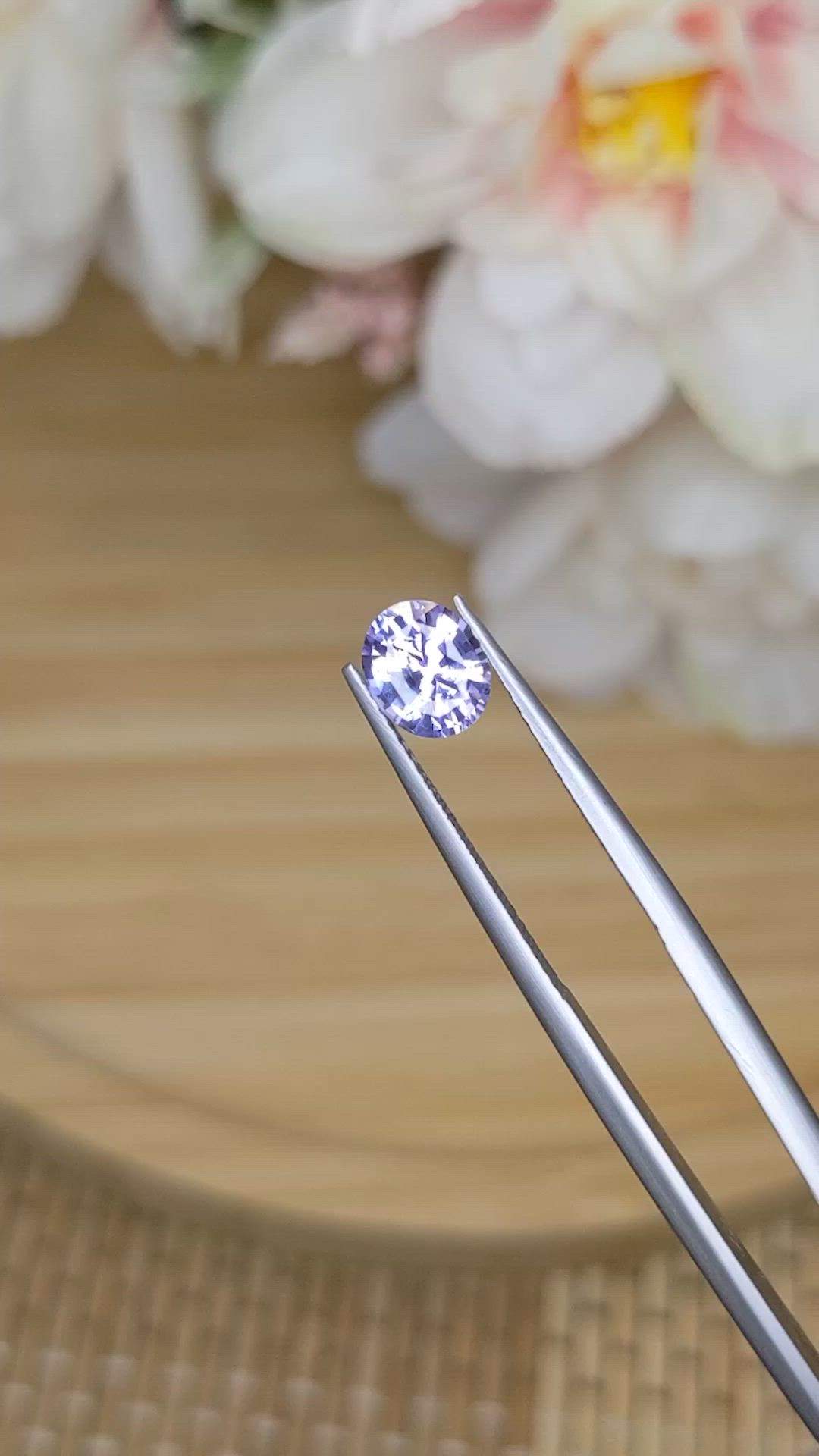 1.26 Ct. Violet Sapphire from Ceylon (Sri Lanka) Size Video