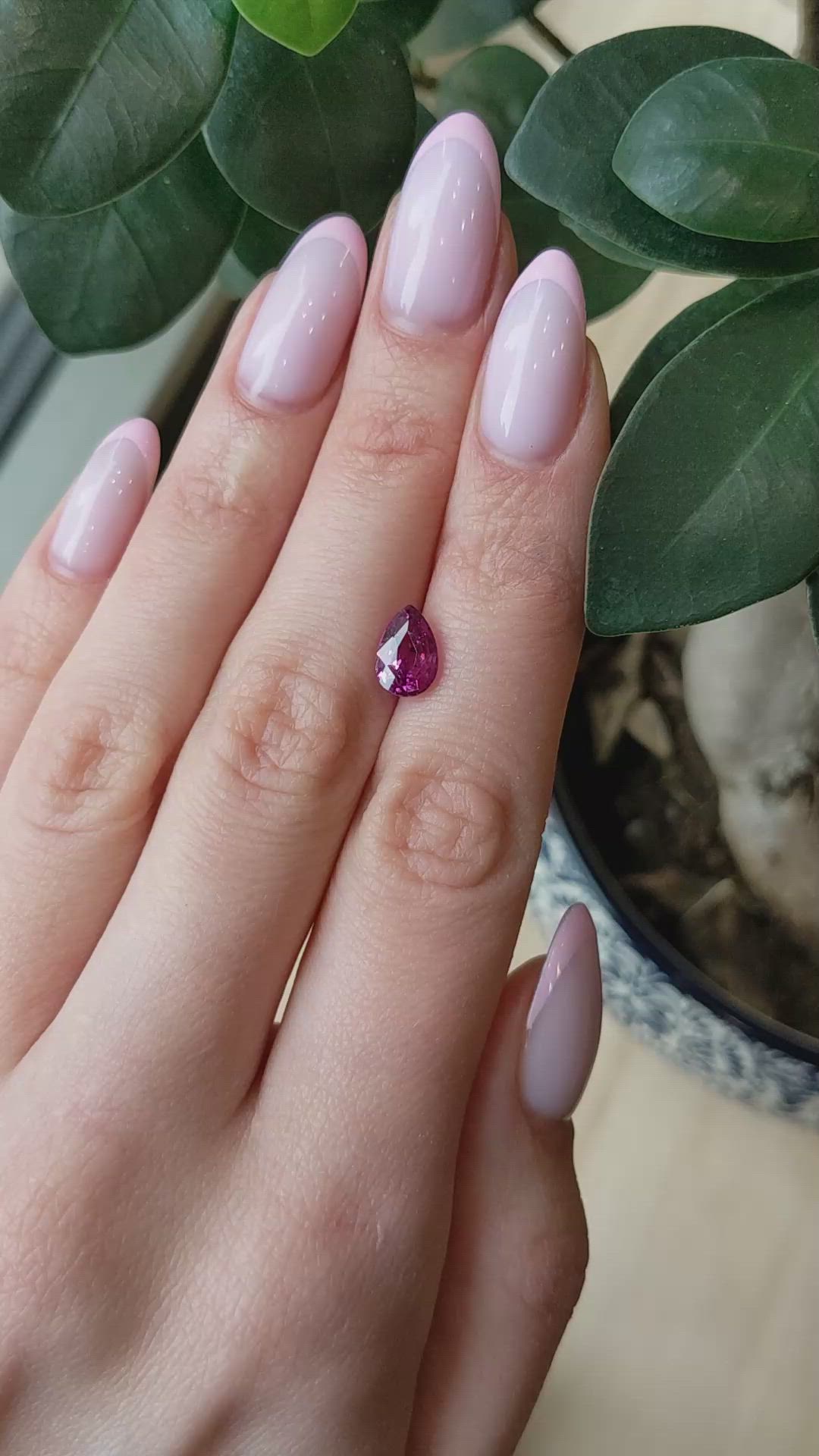 2.07 Ct. Pink Sapphire from Ceylon (Sri Lanka) Size Video
