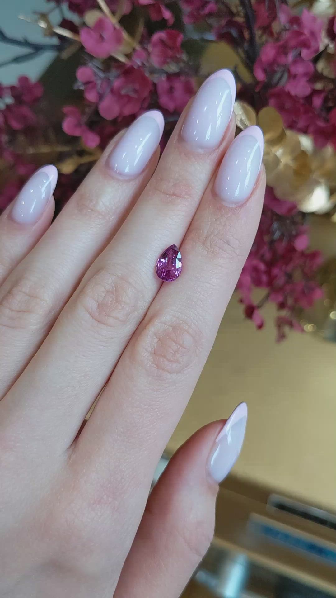 2.07 Ct. Pink Sapphire from Ceylon (Sri Lanka) Size Video