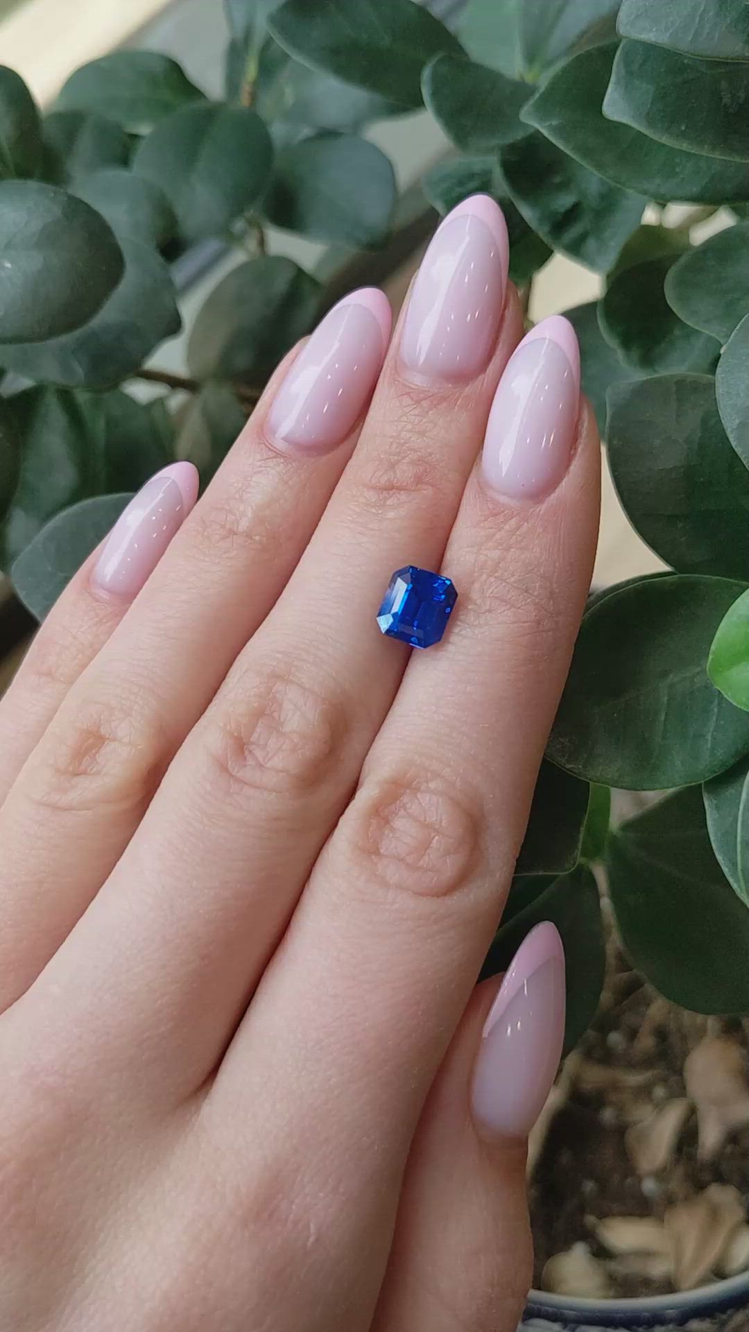 3.06 Ct. Blue Sapphire from Ceylon (Sri Lanka) Size Video