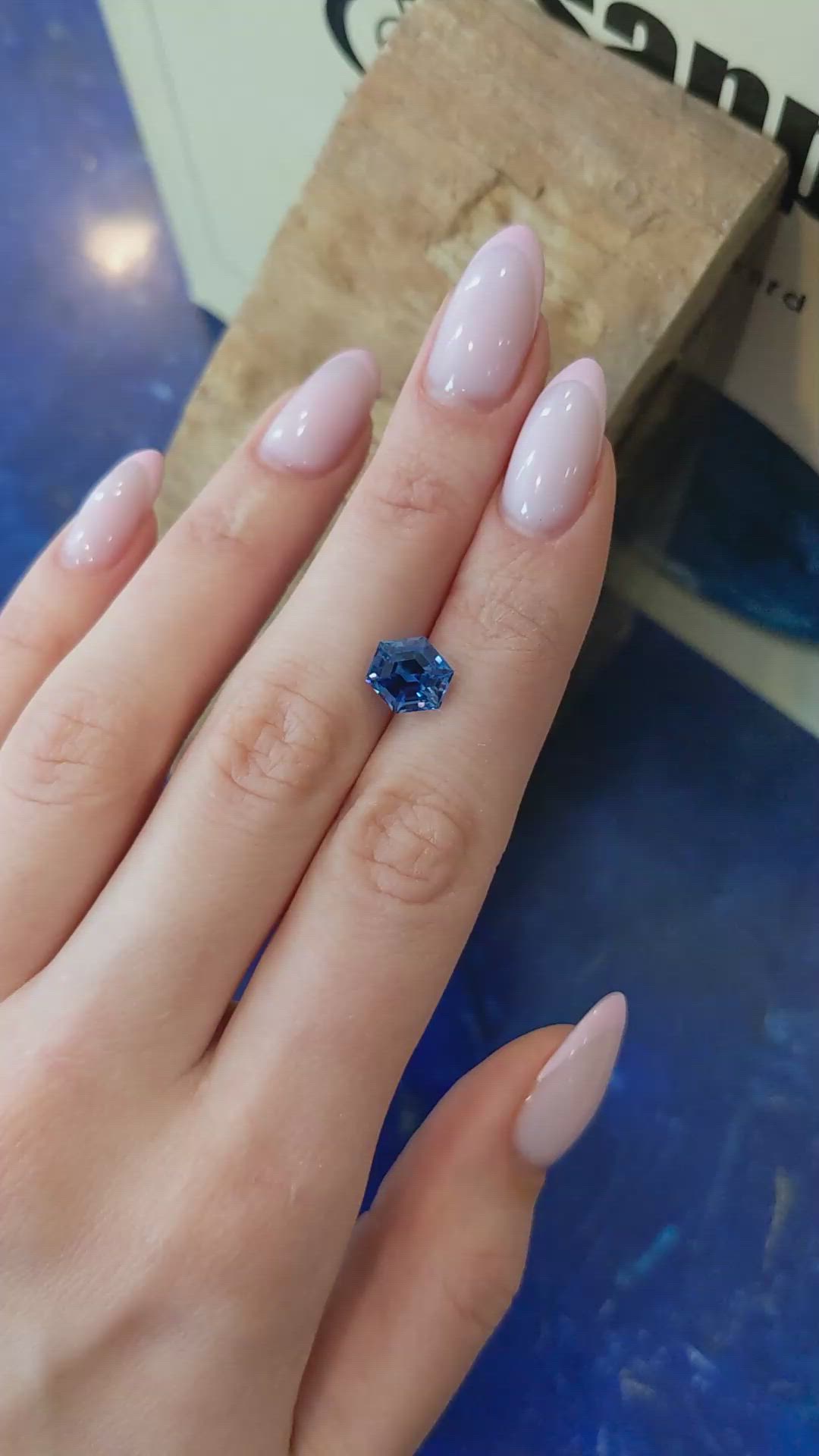 3.57 Ct. Blue Sapphire from Ceylon (Sri Lanka) Size Video