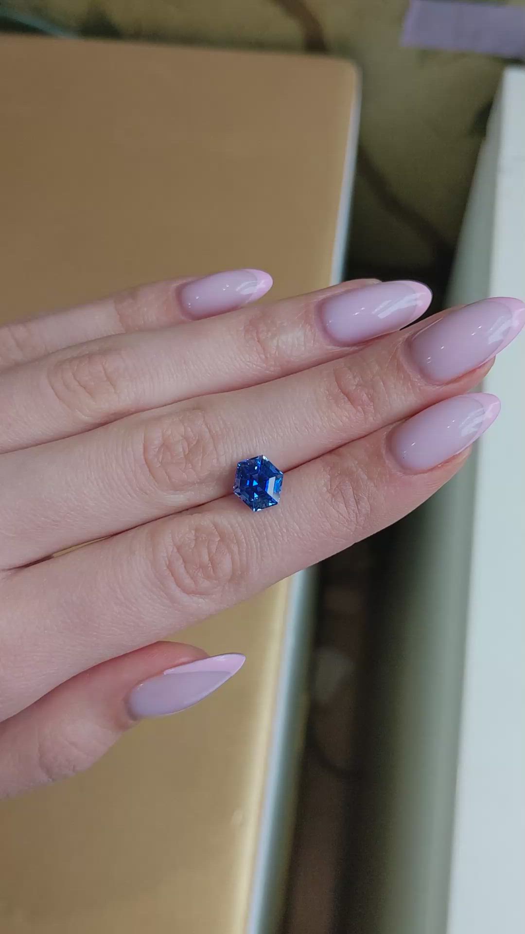 3.57 Ct. Blue Sapphire from Ceylon (Sri Lanka) Size Video