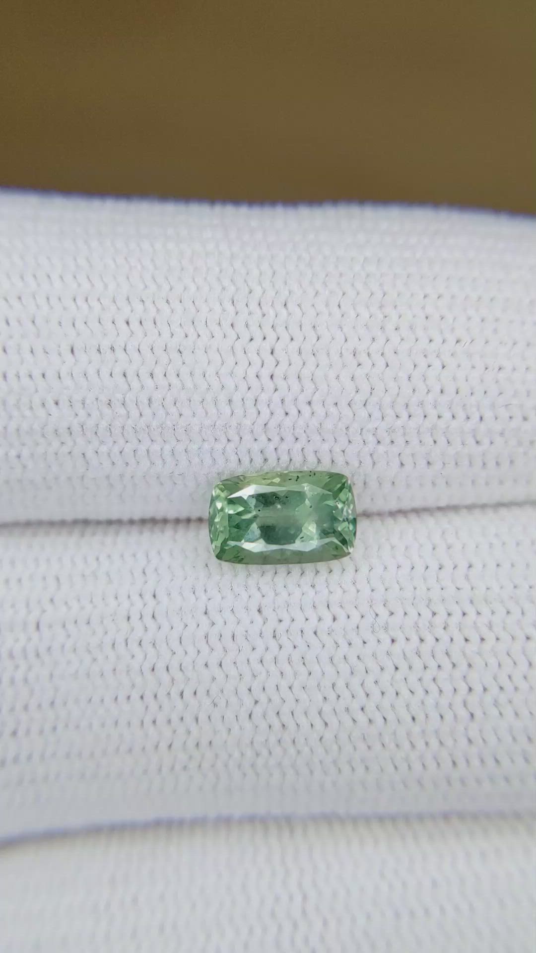 1.54 Ct. Green Sapphire from Montana Size Video