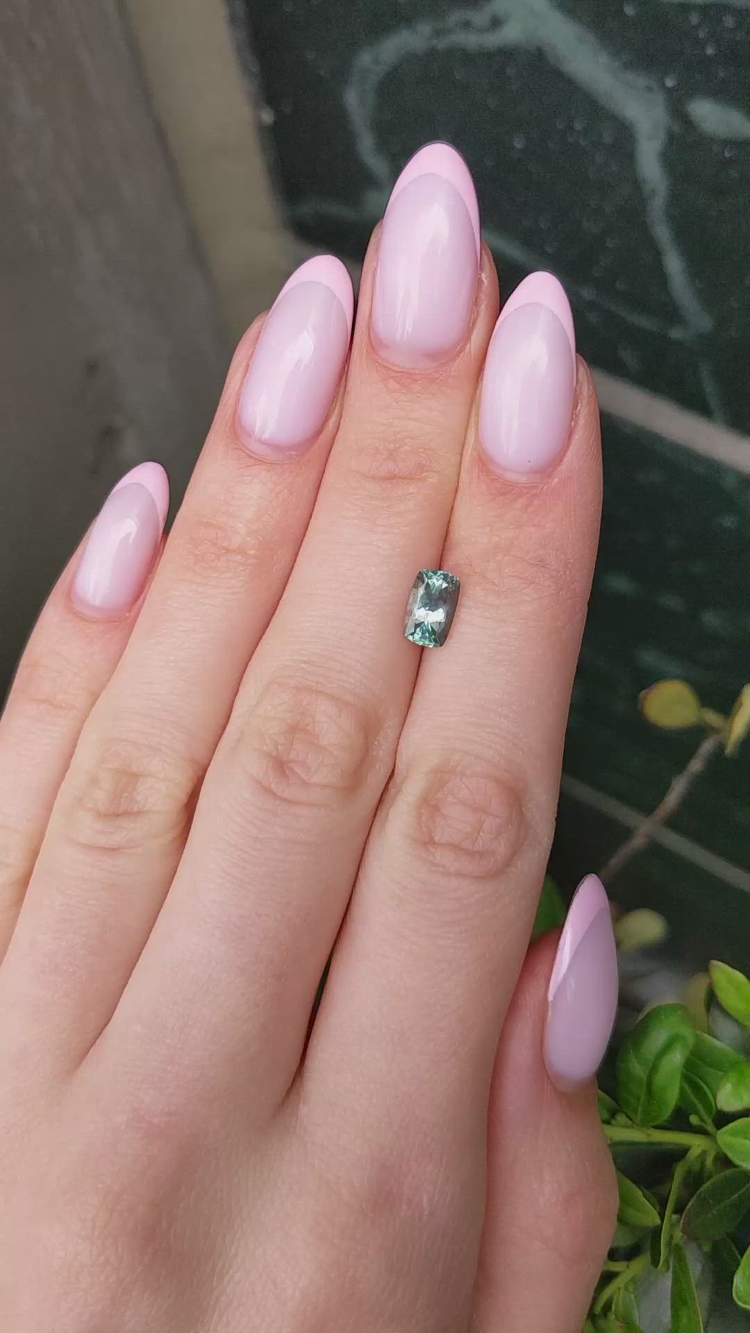 1.54 Ct. Green Sapphire from Montana Size Video