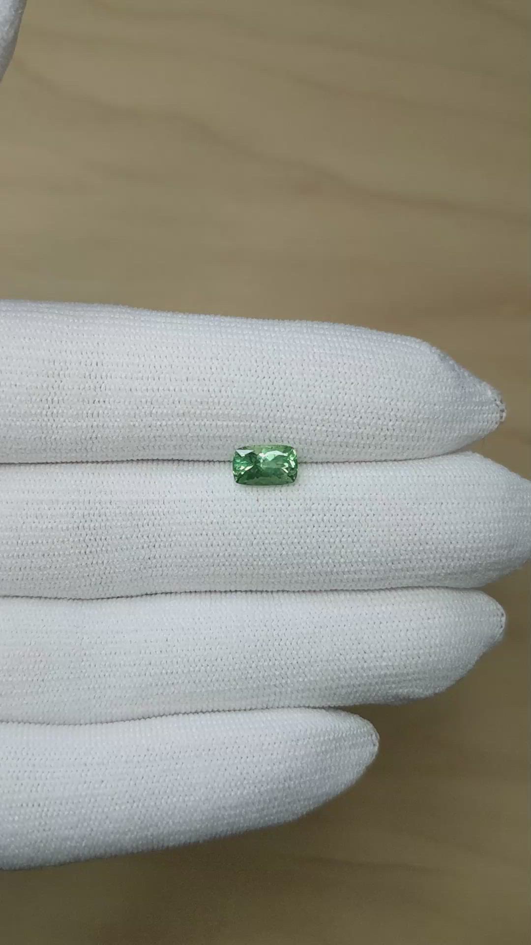 1.54 Ct. Green Sapphire from Montana Size Video