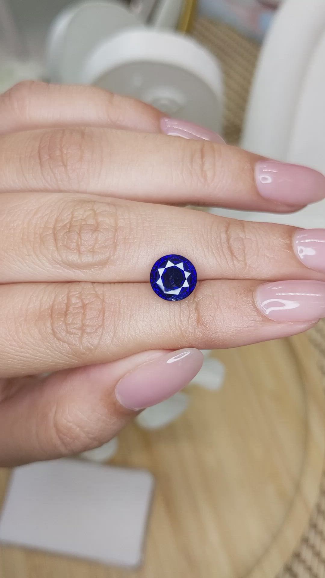 3.38 Ct. Blue Sapphire from Ceylon (Sri Lanka) Size Video