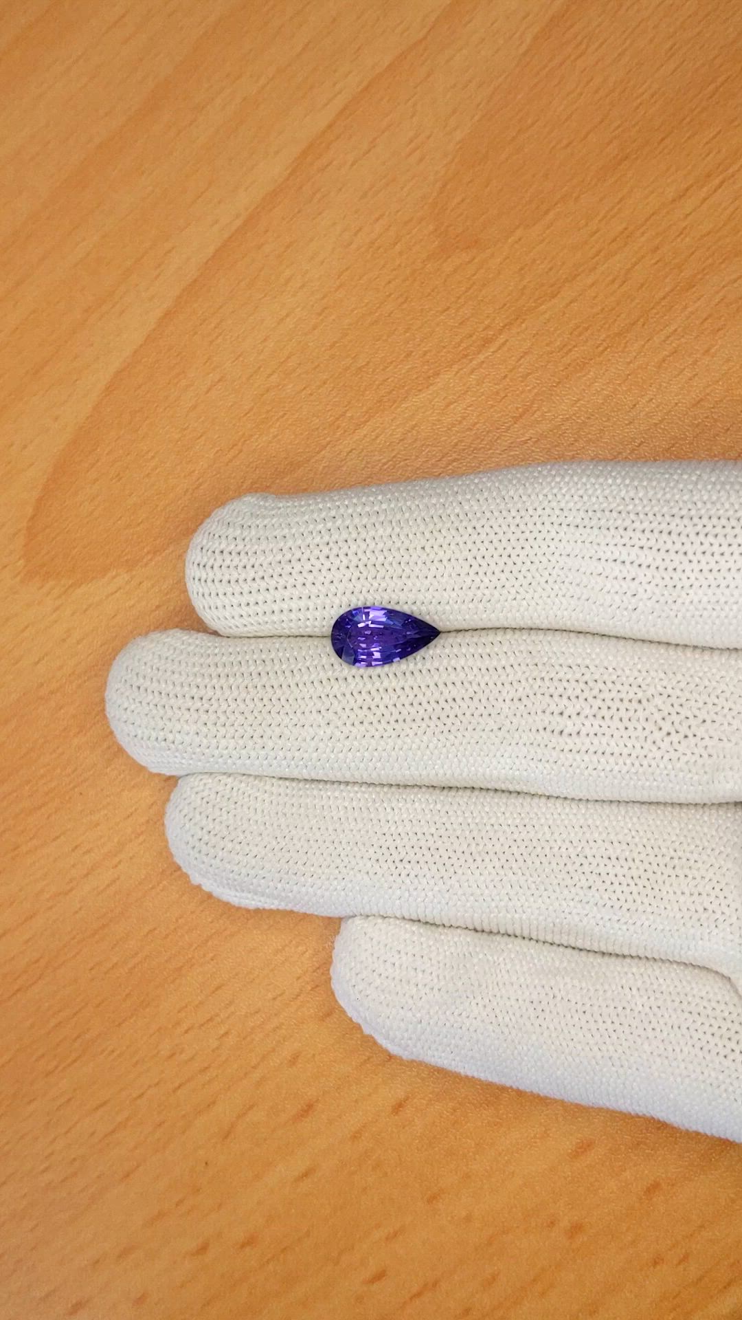 2.19 Ct. Color Change Sapphire from Ceylon (Sri Lanka) Size Video