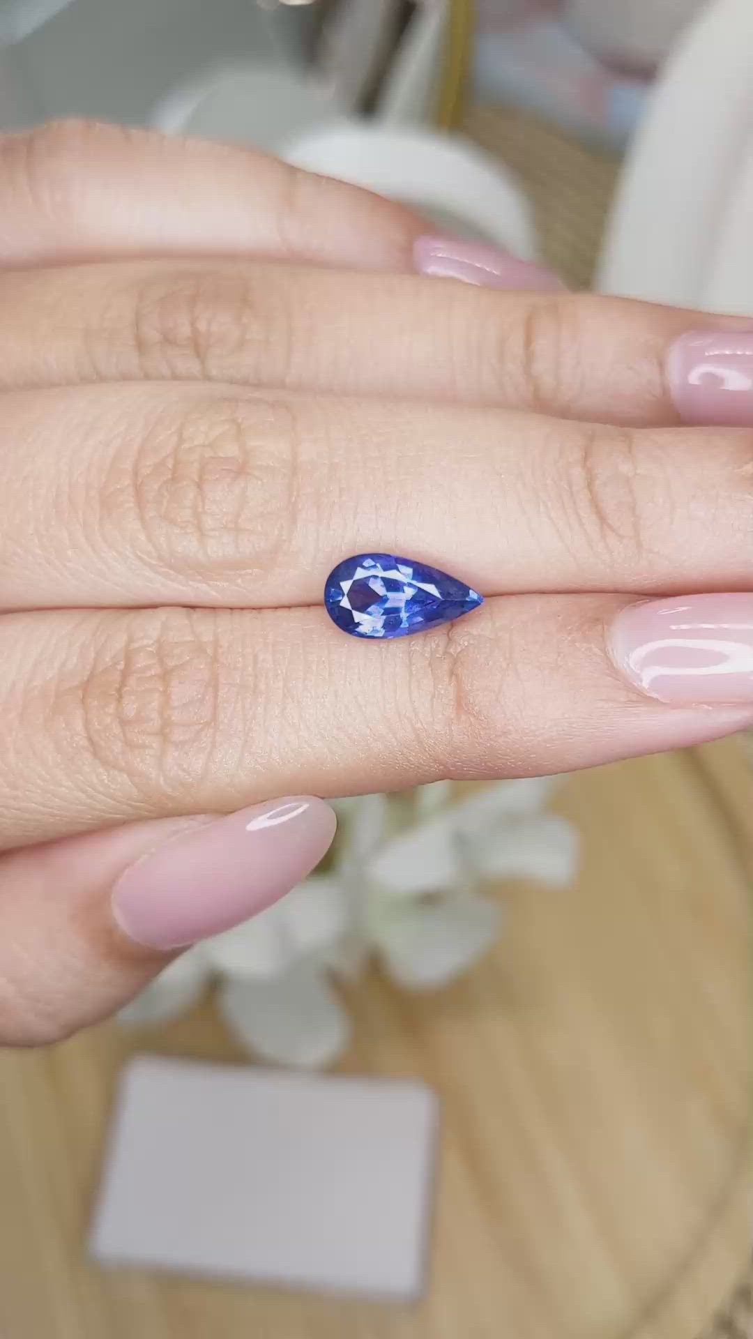 2.13 Ct. Blue Sapphire from Ceylon (Sri Lanka) Size Video