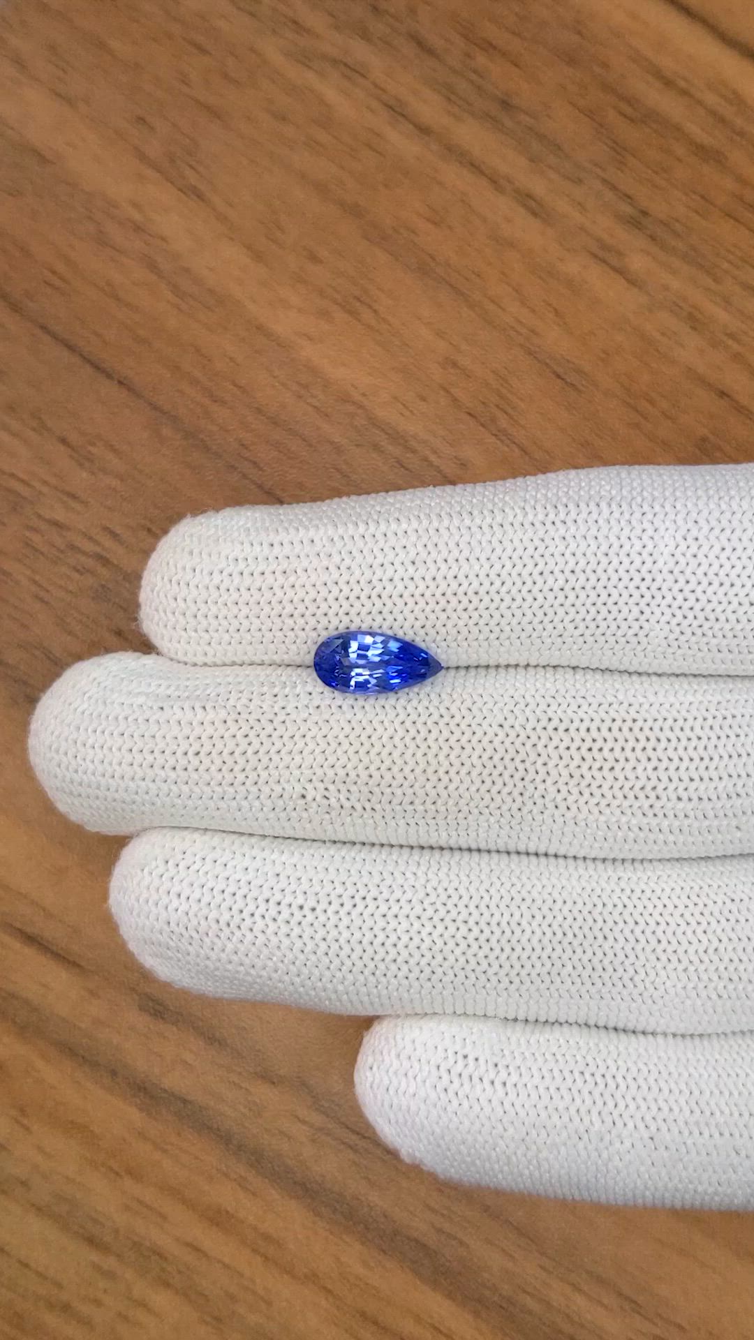 2.09 Ct. Blue Sapphire from Ceylon (Sri Lanka) Size Video