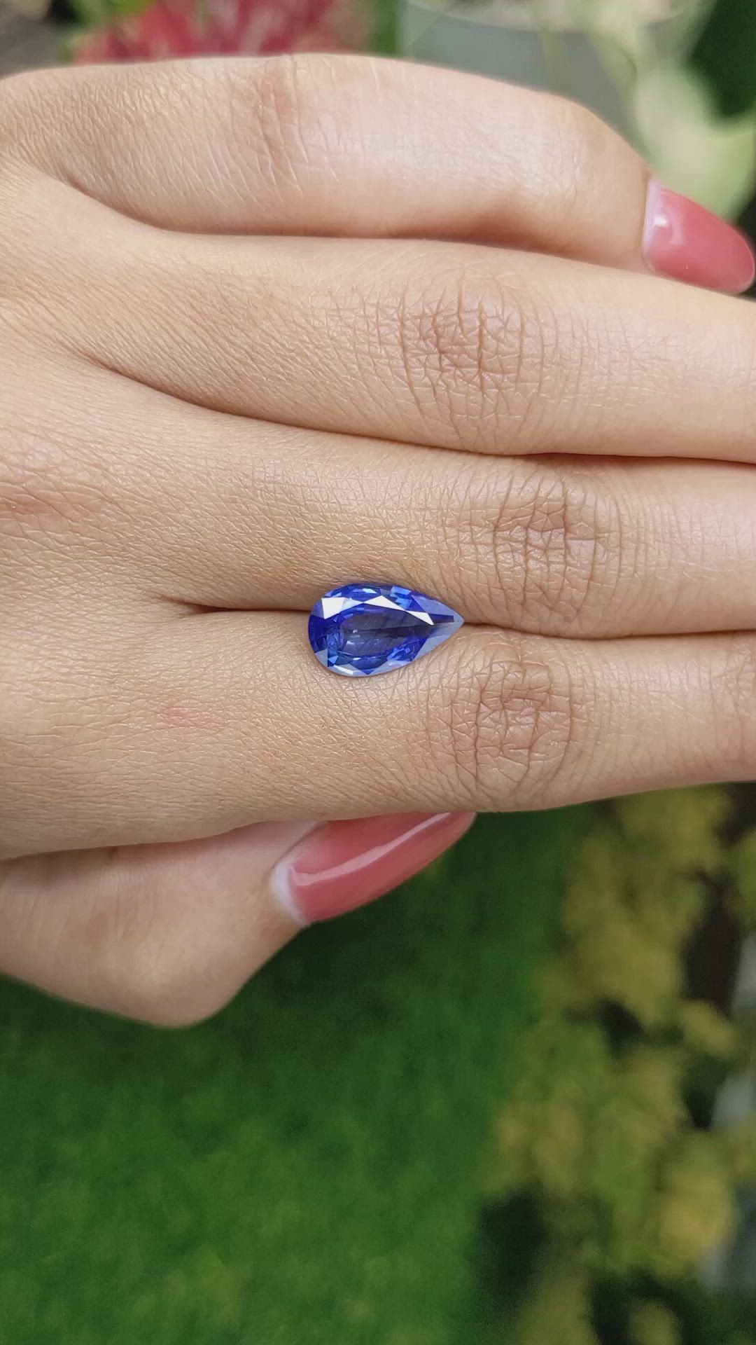 3.08 Ct. Blue Sapphire from Ceylon (Sri Lanka) Size Video