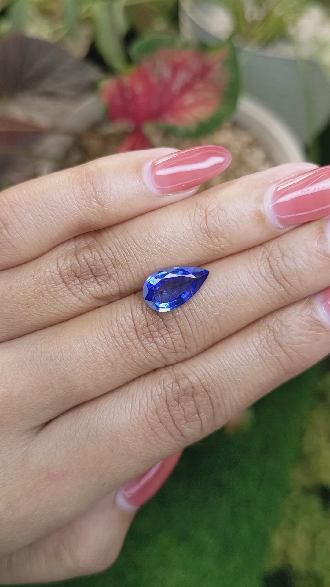 3.08 Ct. Blue Sapphire from Ceylon (Sri Lanka) Size Video