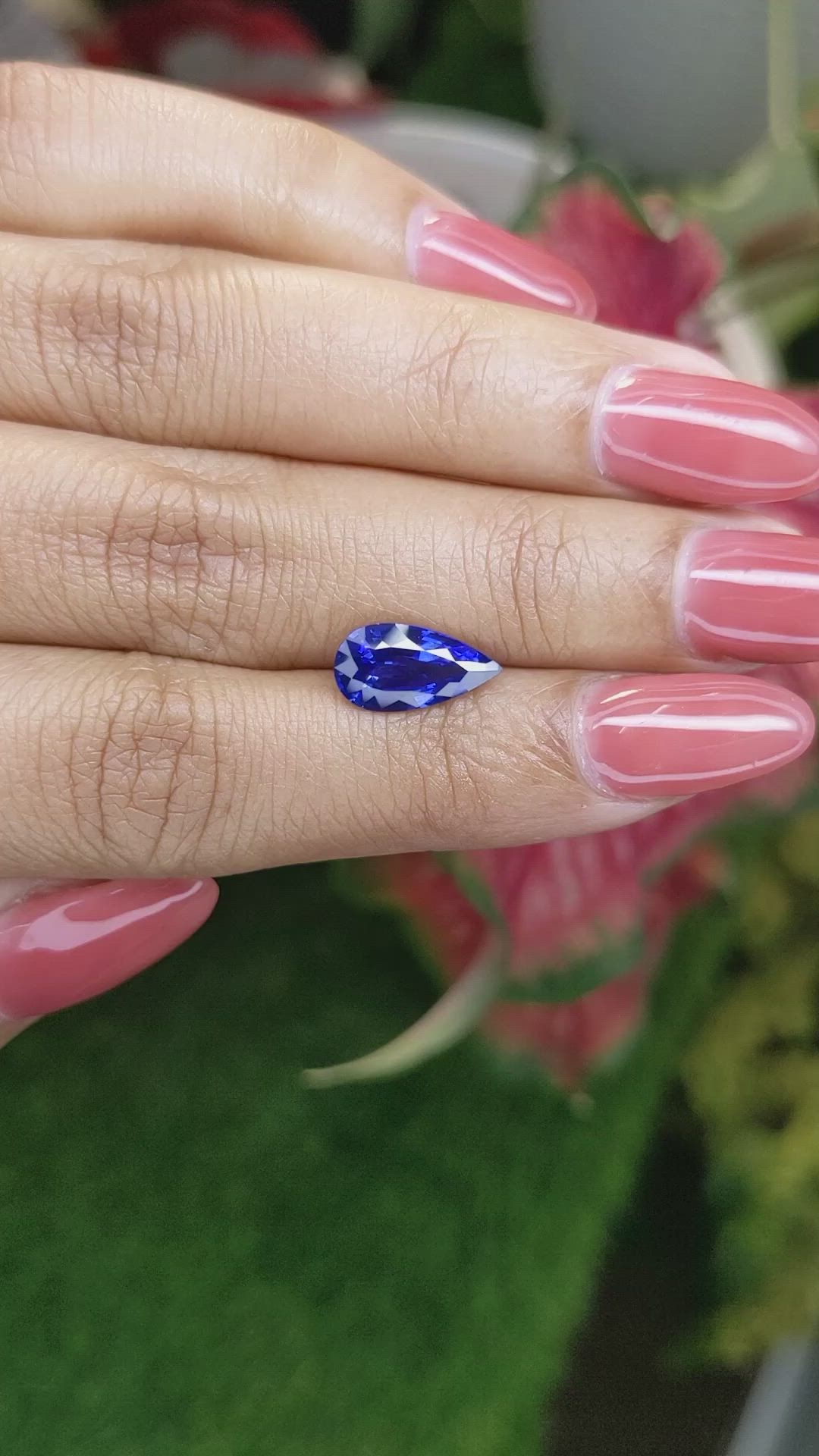 2.34 Ct. Blue Sapphire from Ceylon (Sri Lanka) Size Video