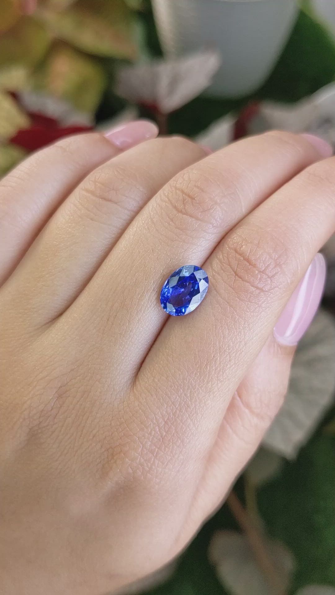 2.77 Ct. Blue Sapphire from Ceylon (Sri Lanka) Size Video