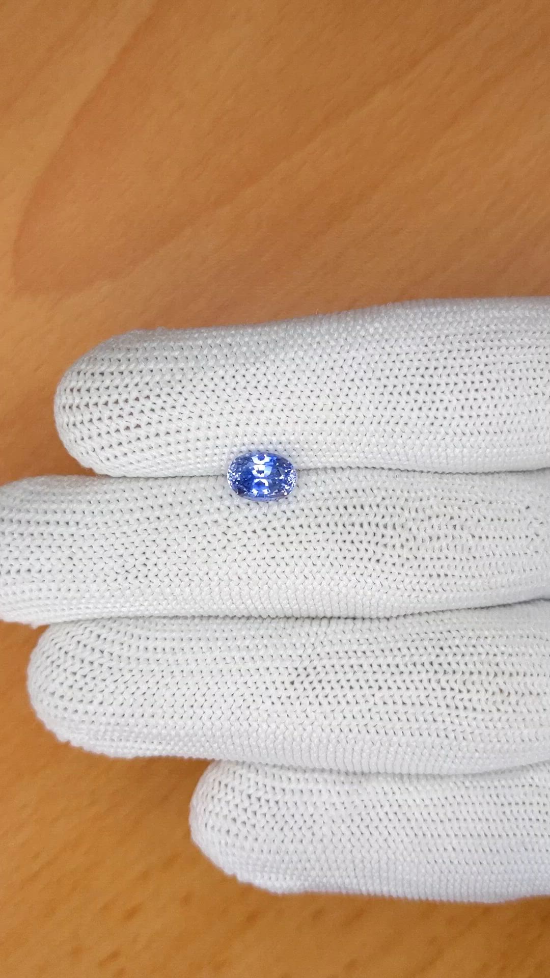 1.51 Ct. Blue Sapphire from Ceylon (Sri Lanka) Size Video