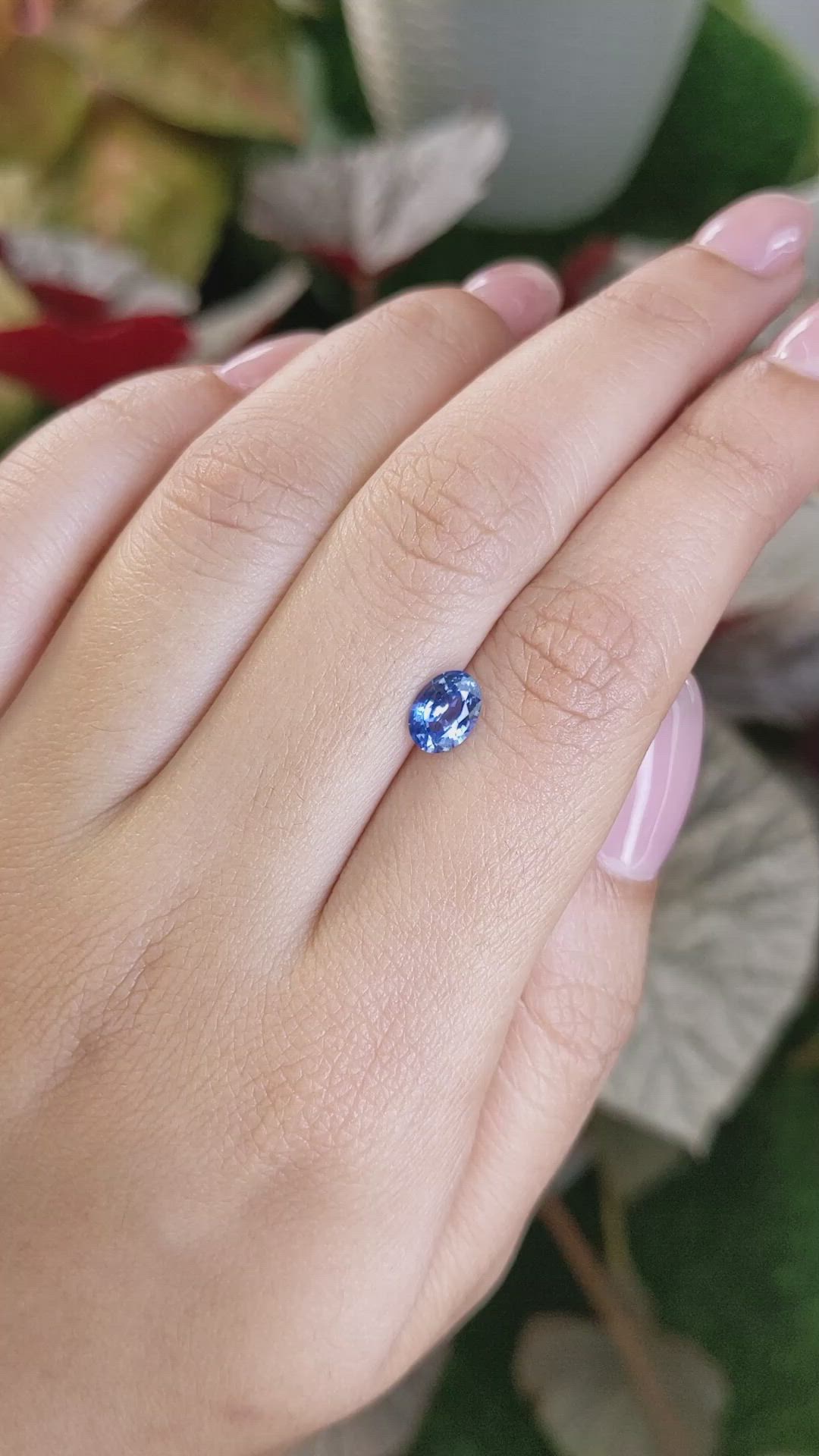 1.09 Ct. Blue Sapphire from Ceylon (Sri Lanka) Size Video