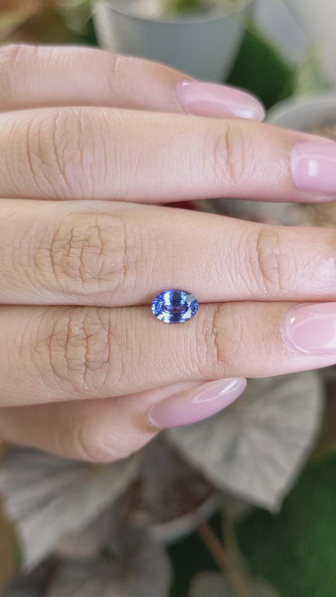 1.09 Ct. Blue Sapphire from Ceylon (Sri Lanka) Size Video