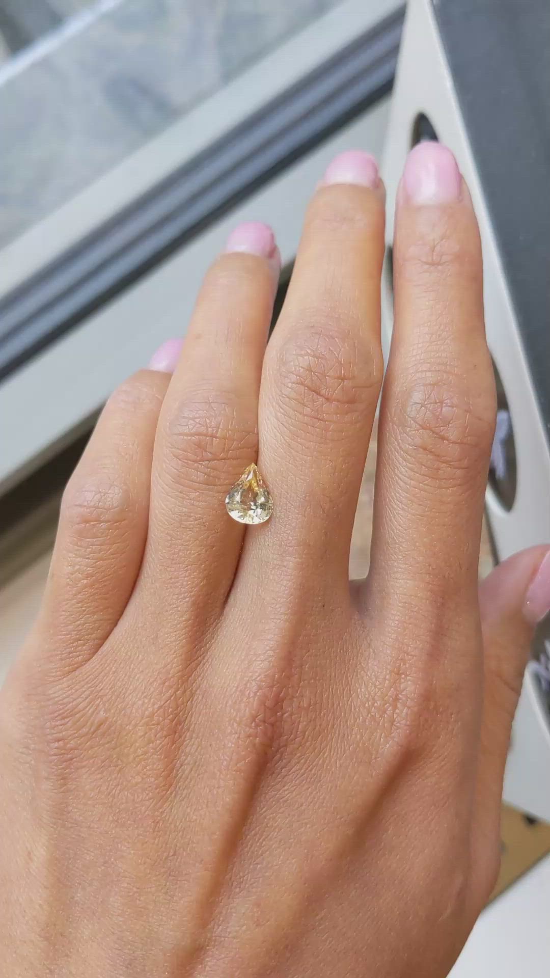 1.69 Ct. Yellow Sapphire from Ceylon (Sri Lanka) Size Video